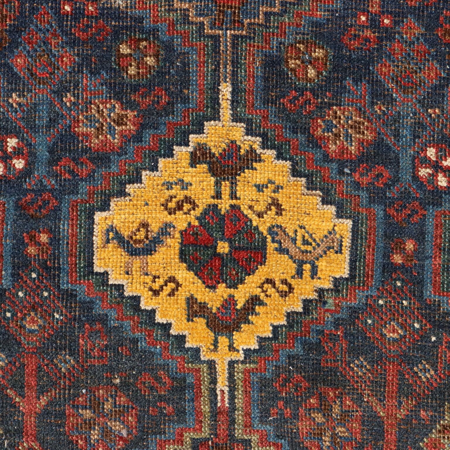 Antique Asian Carpet Wool Thin Knot Handmade 73 X 57 In photo vinterior
