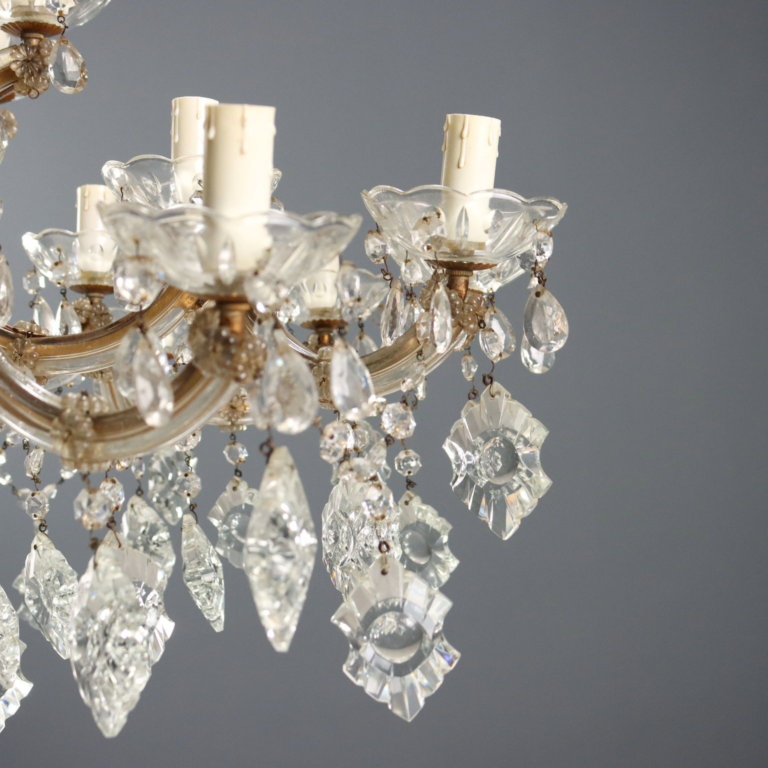 Antique Chandelier Maria Theresa Style 24 Lights Italy XX Century photo for sale