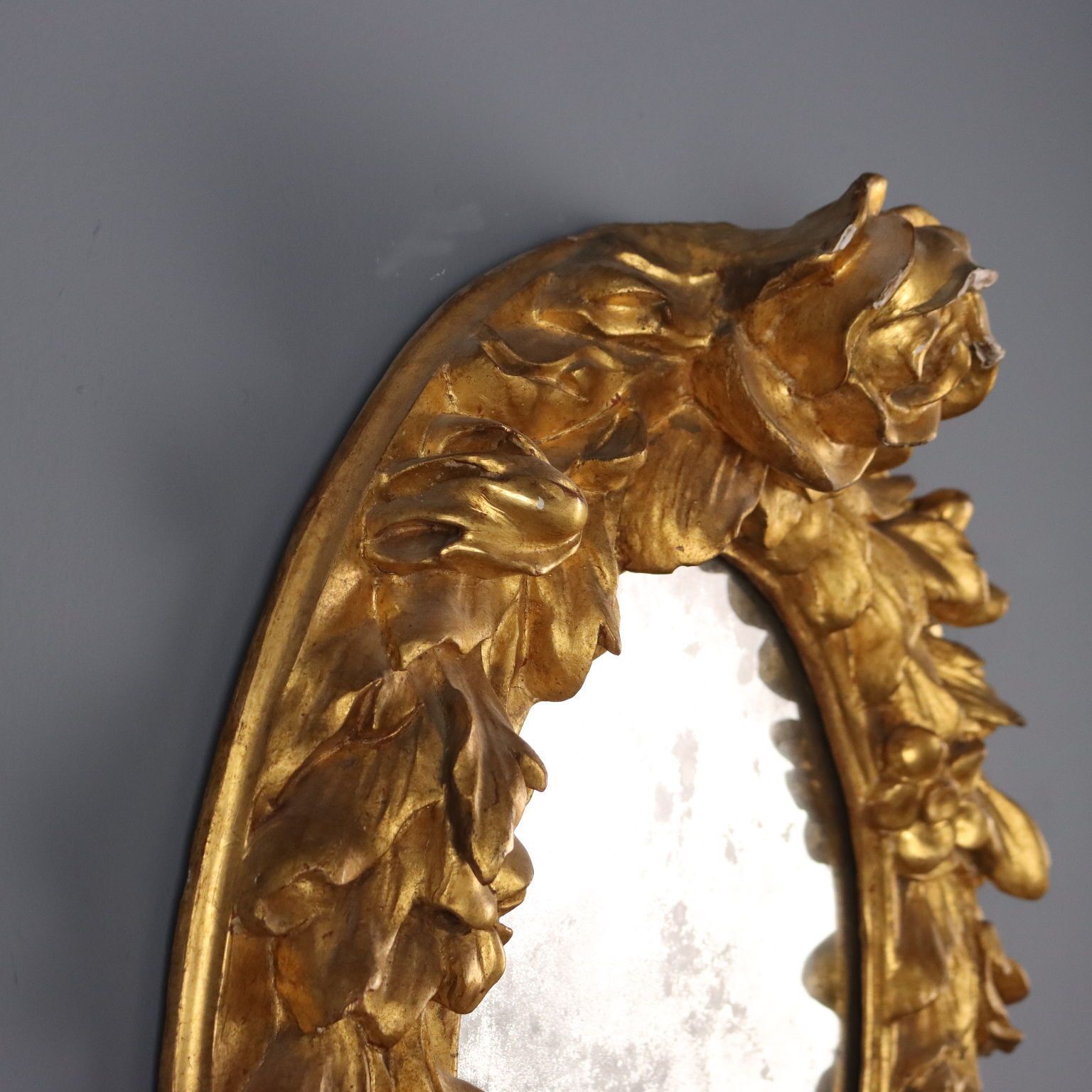 Baroque Mirror Carved Fir Italy XVIII Century photo buy