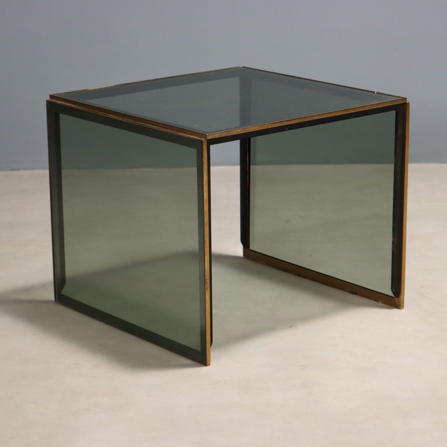 Vintage Coffee Tables Mahogany Glass Design Italy 1960s 1970s photo 530.0