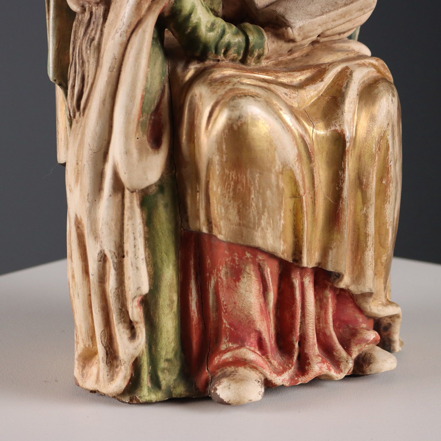 Santa Anna Con Maria Bambina Scultura Lignea photo buy