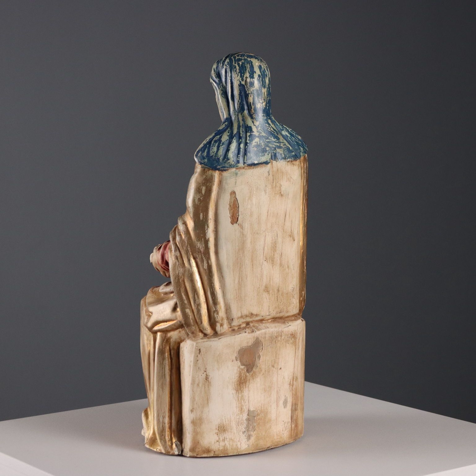 photo furniture Santa Anna Con Maria Bambina Scultura Lignea