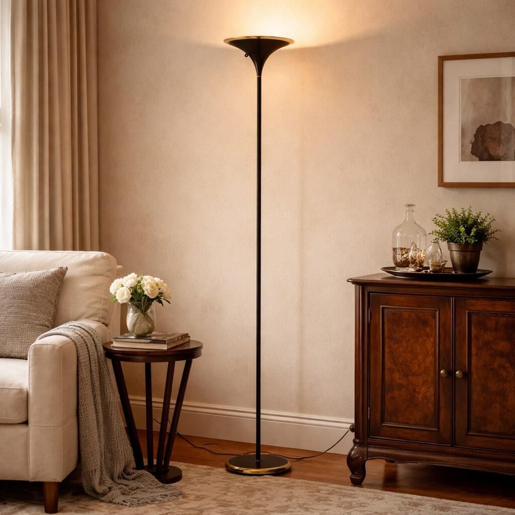 Vintage Lamp Enamelled Metal Brass Design Italy 1980s photo furniture