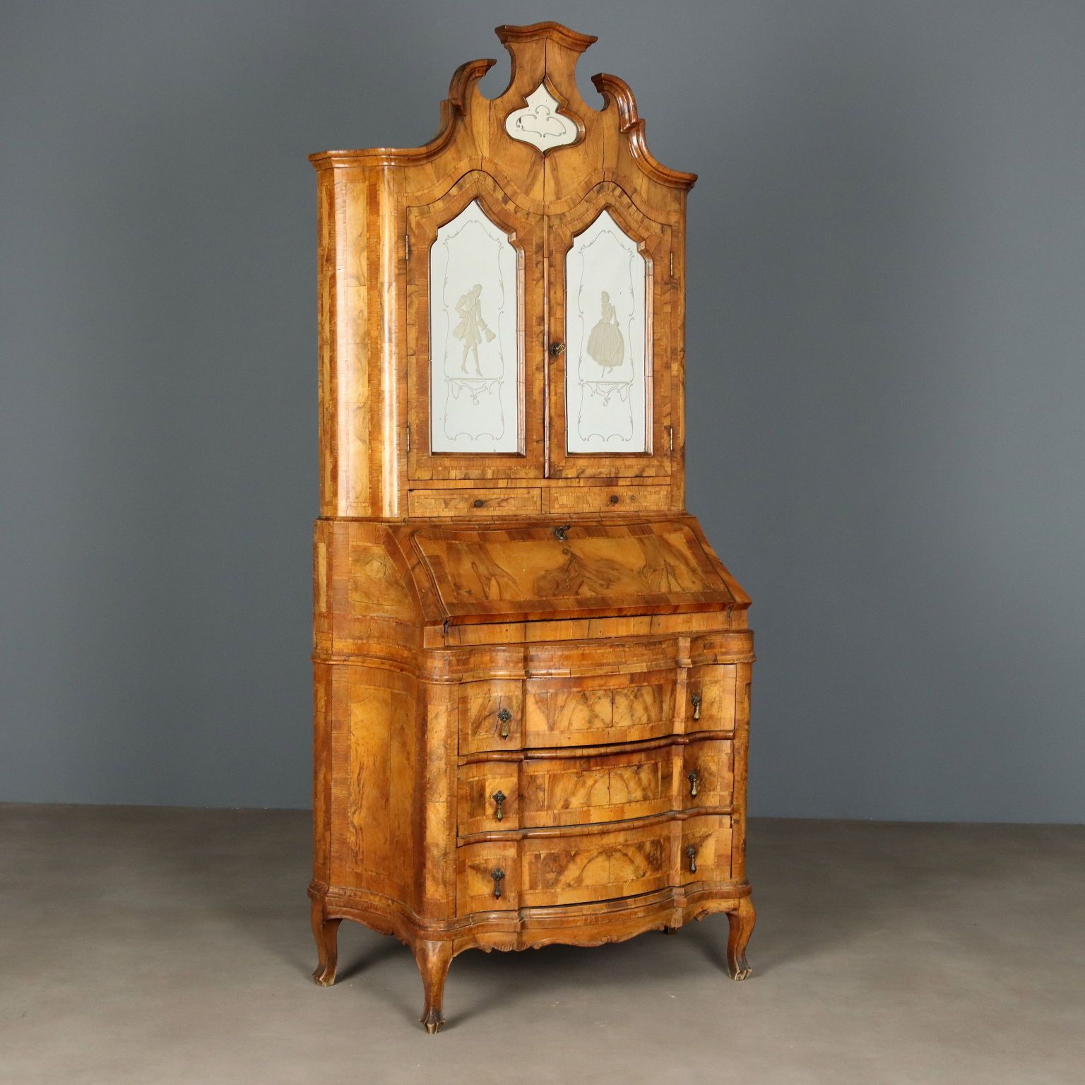 Chest Of Drawers Baroque Style Walnut Italy XX Century