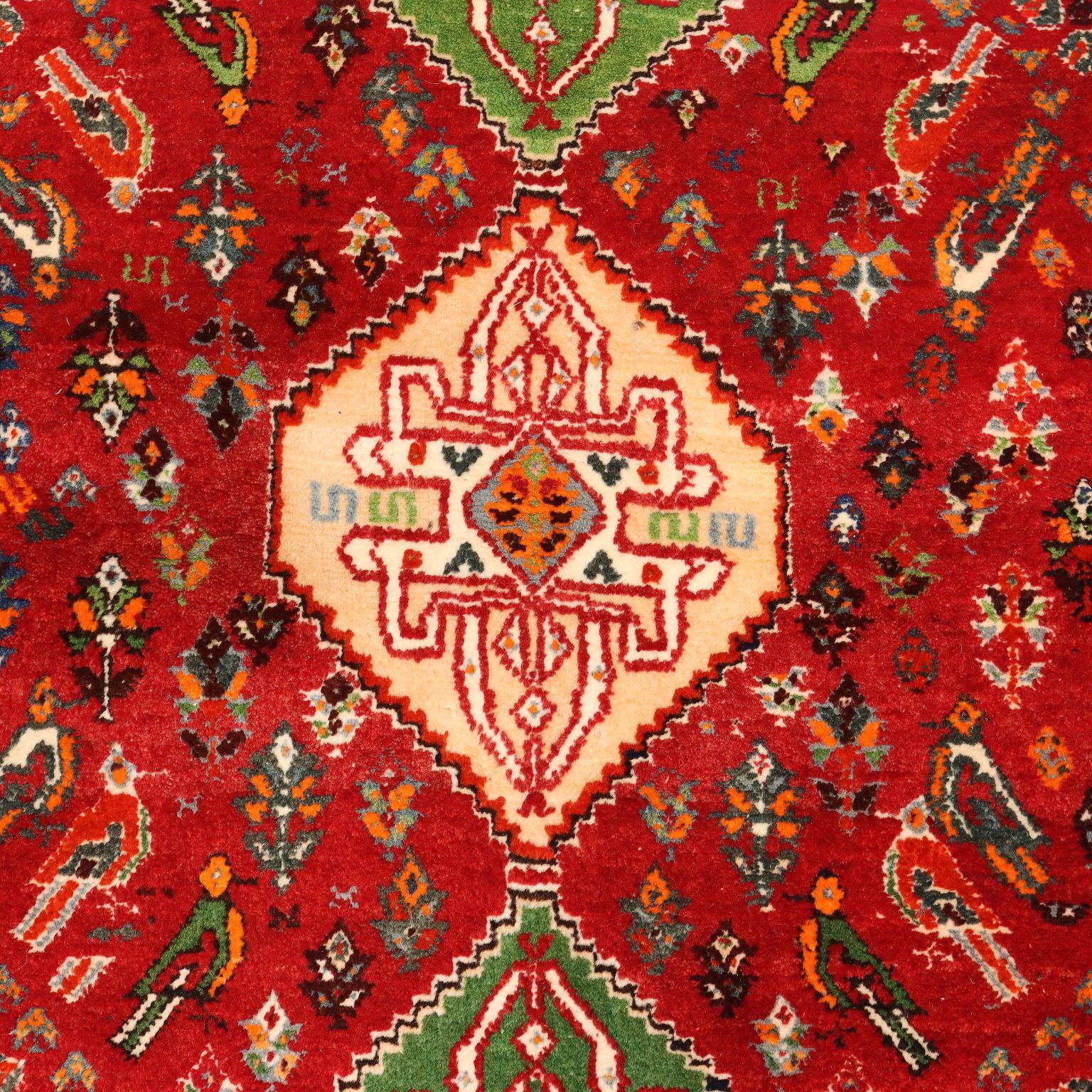 Antique Asian Carpet Wool Heavy Knot Handmade 66 X 47 In photo 300.0