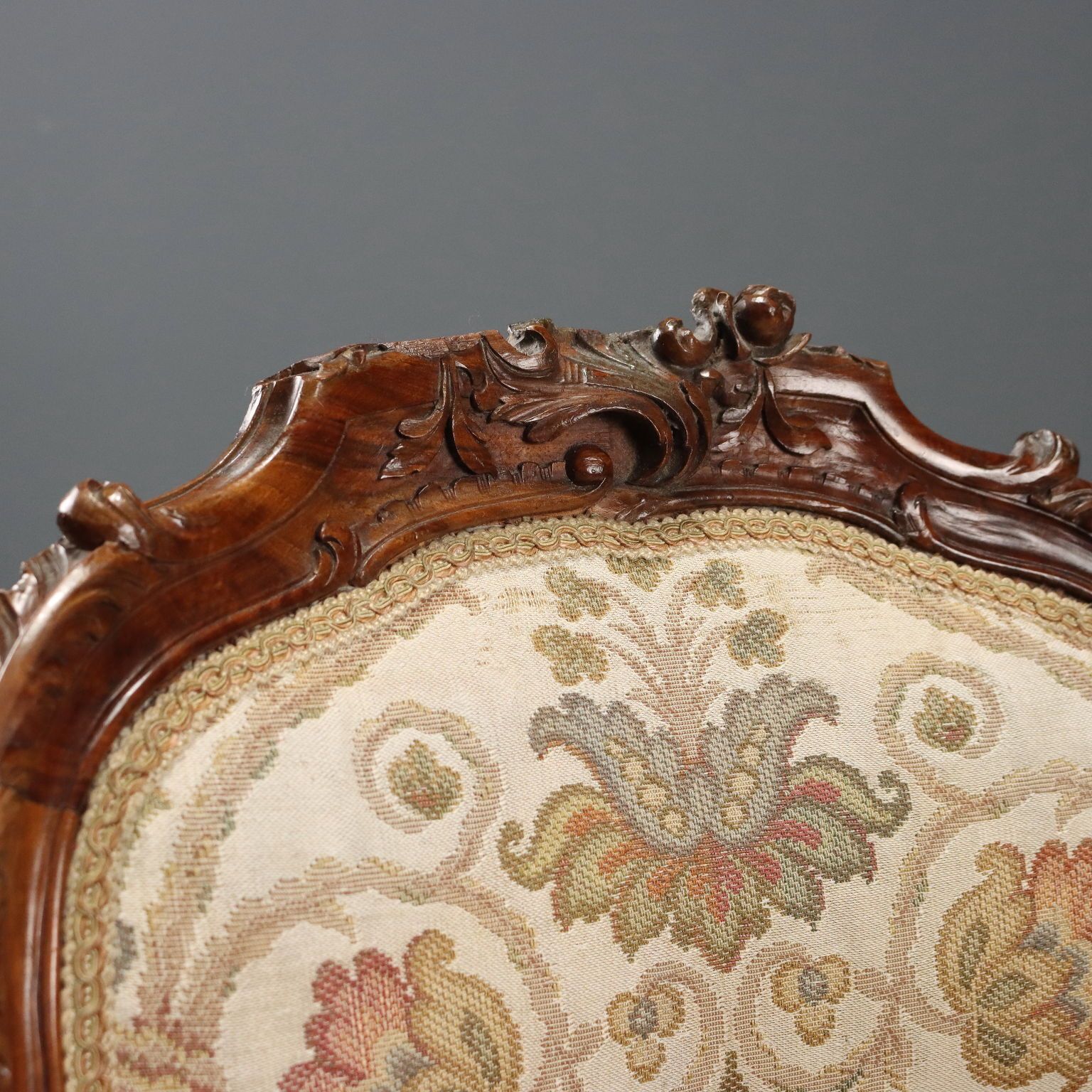 Chairs Baroque Style Carved Walnut Italy XIX Century photo 480.0