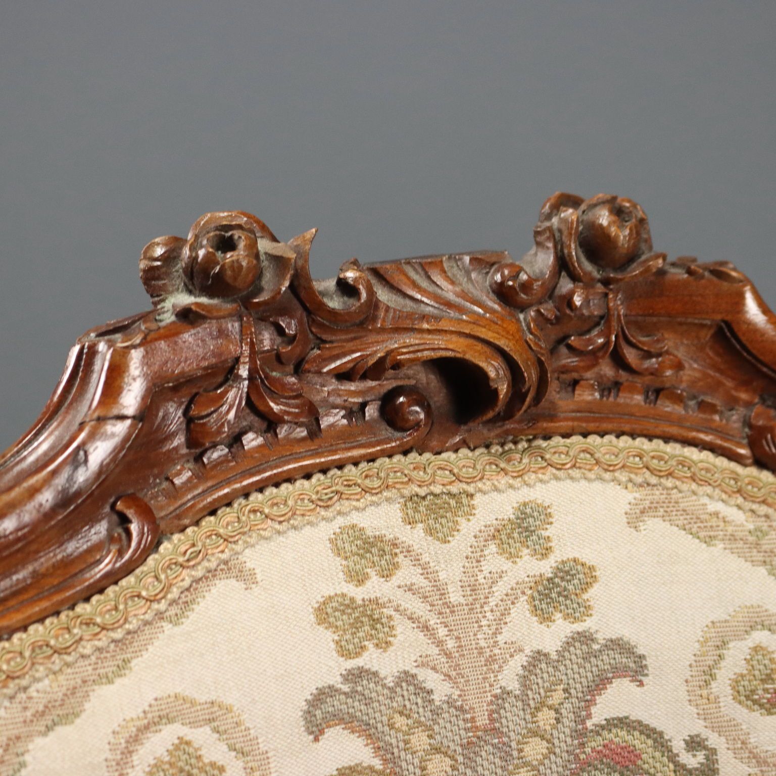 Chairs Baroque Style Carved Walnut Italy XIX Century photo vinterior