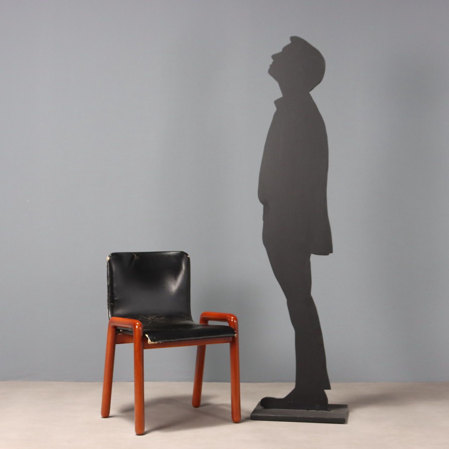 Mariani Dilos Chair Vintage Design G. Faleschini Leather 1970s photo for sale