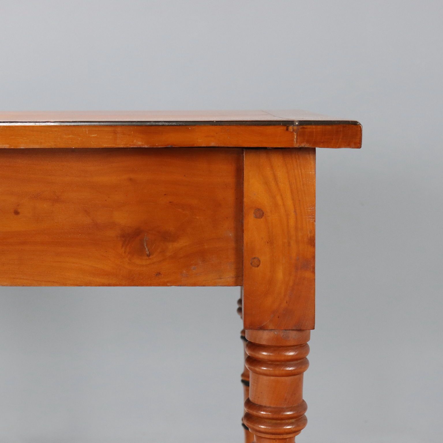 Antique Table Cherrywood Fir Drawer Italy XIX Century photo vinterior