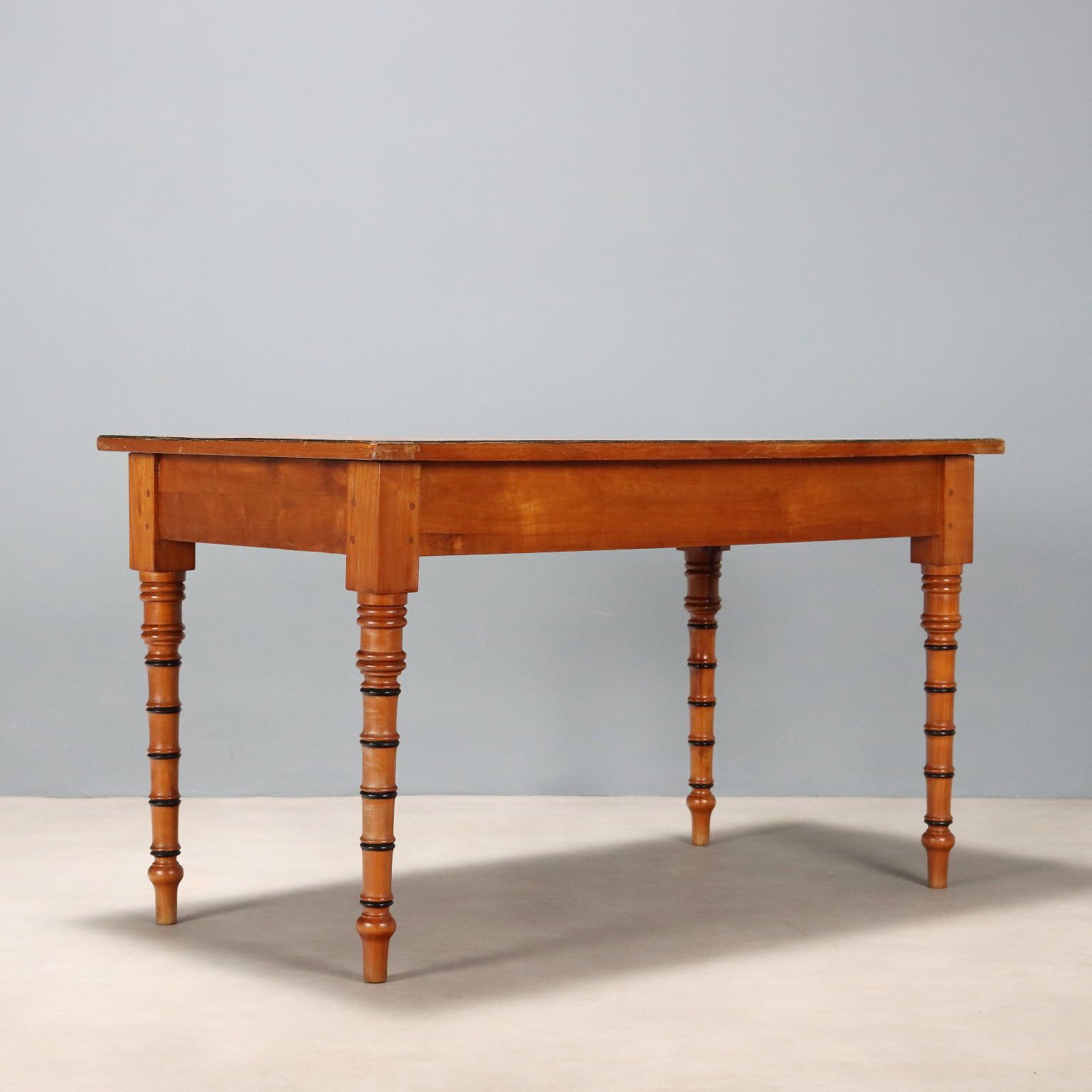 Antique Table Cherrywood Drawer Italy XIX Century photo vintage