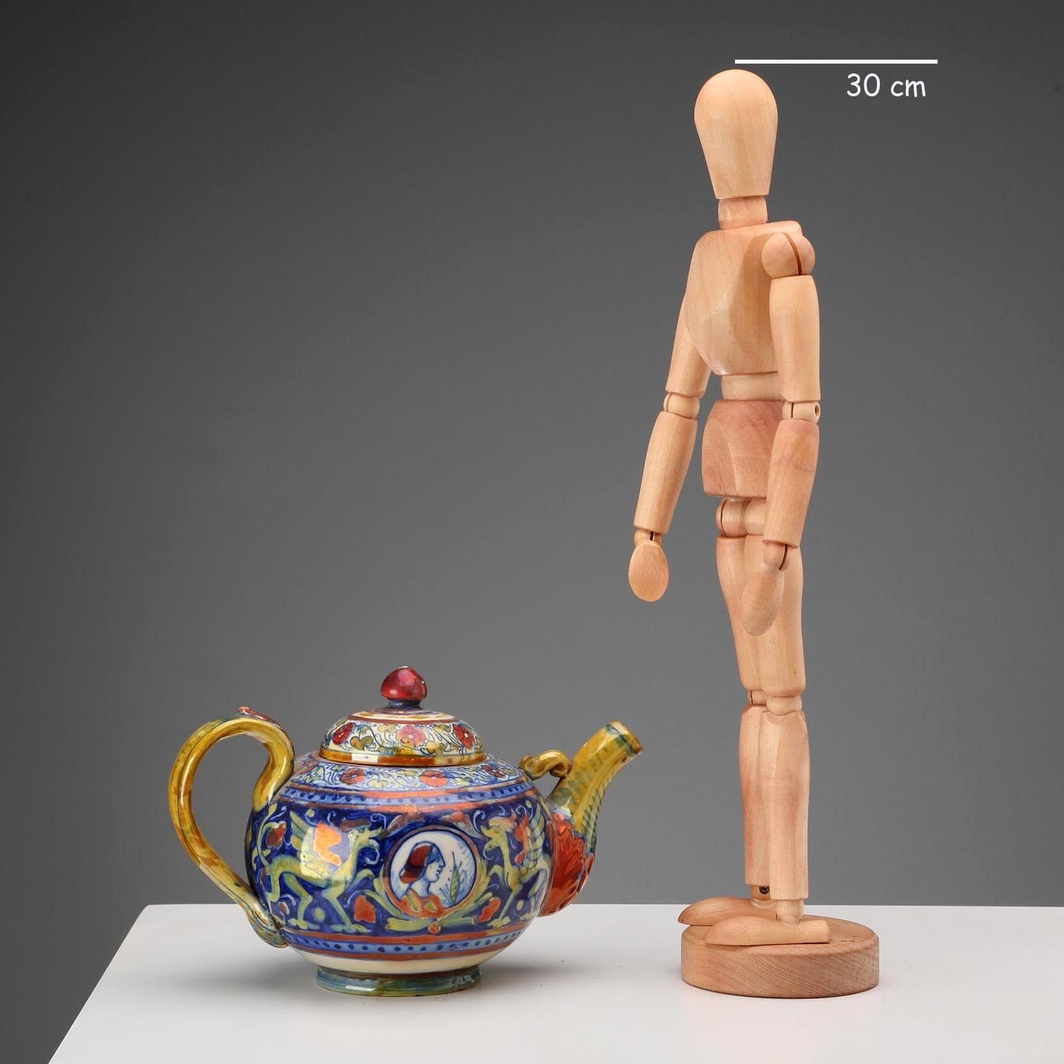 Antique Teapot Gualdo Tadino Ceramic Italy XX Century photo furniture