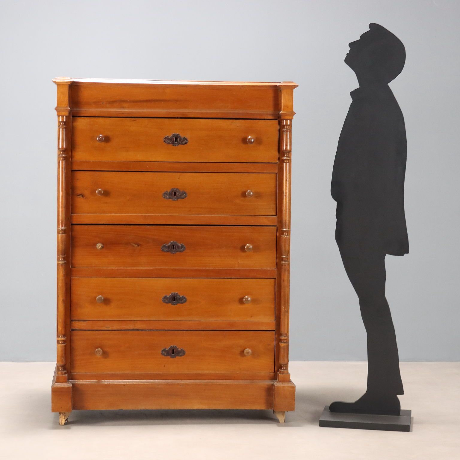 Antique Chest Of Drawers Umbertino Walnut 5 Drawers XX Century photo furniture