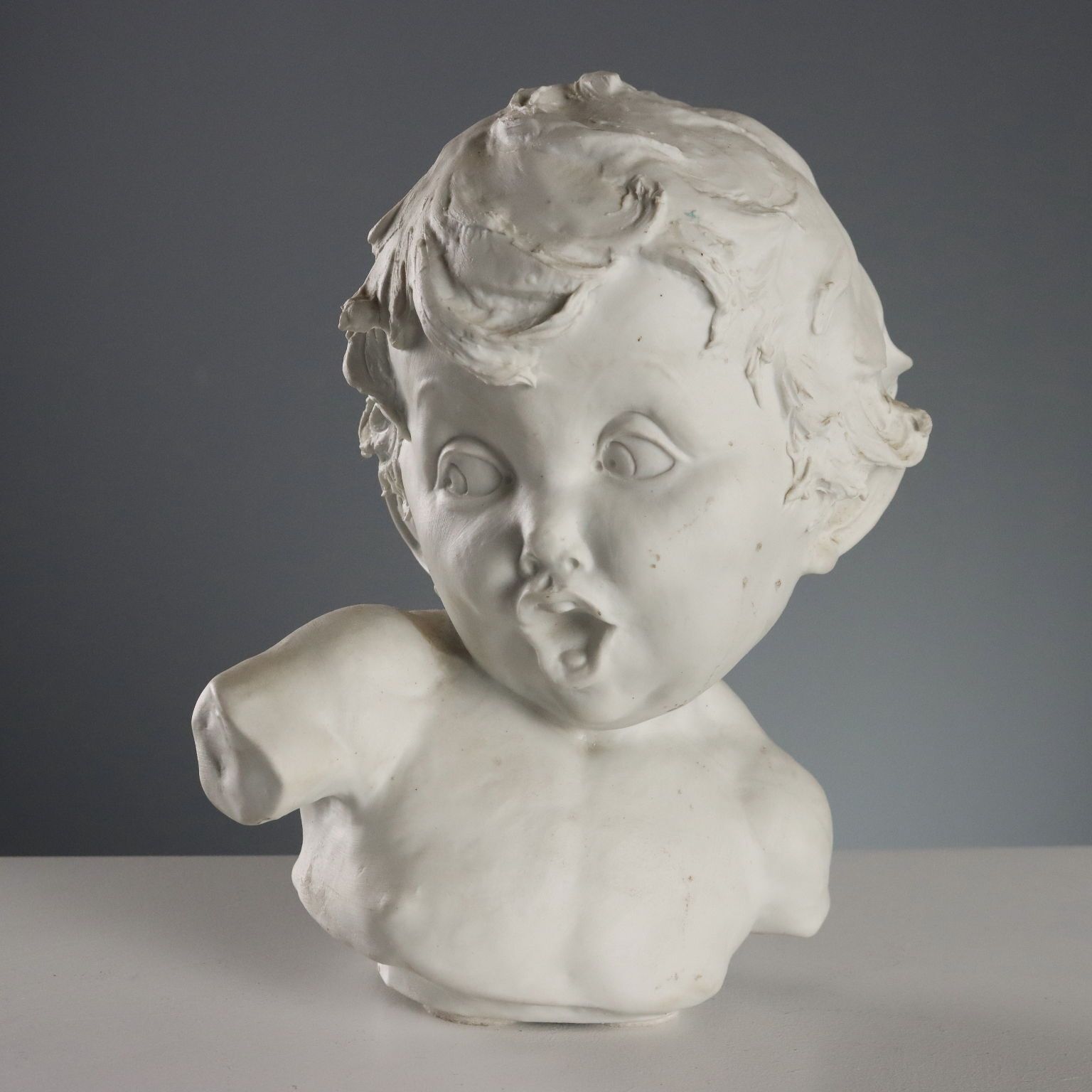 Antique Busts Of Children Biscuit Europe Early XX Century photo 200.0