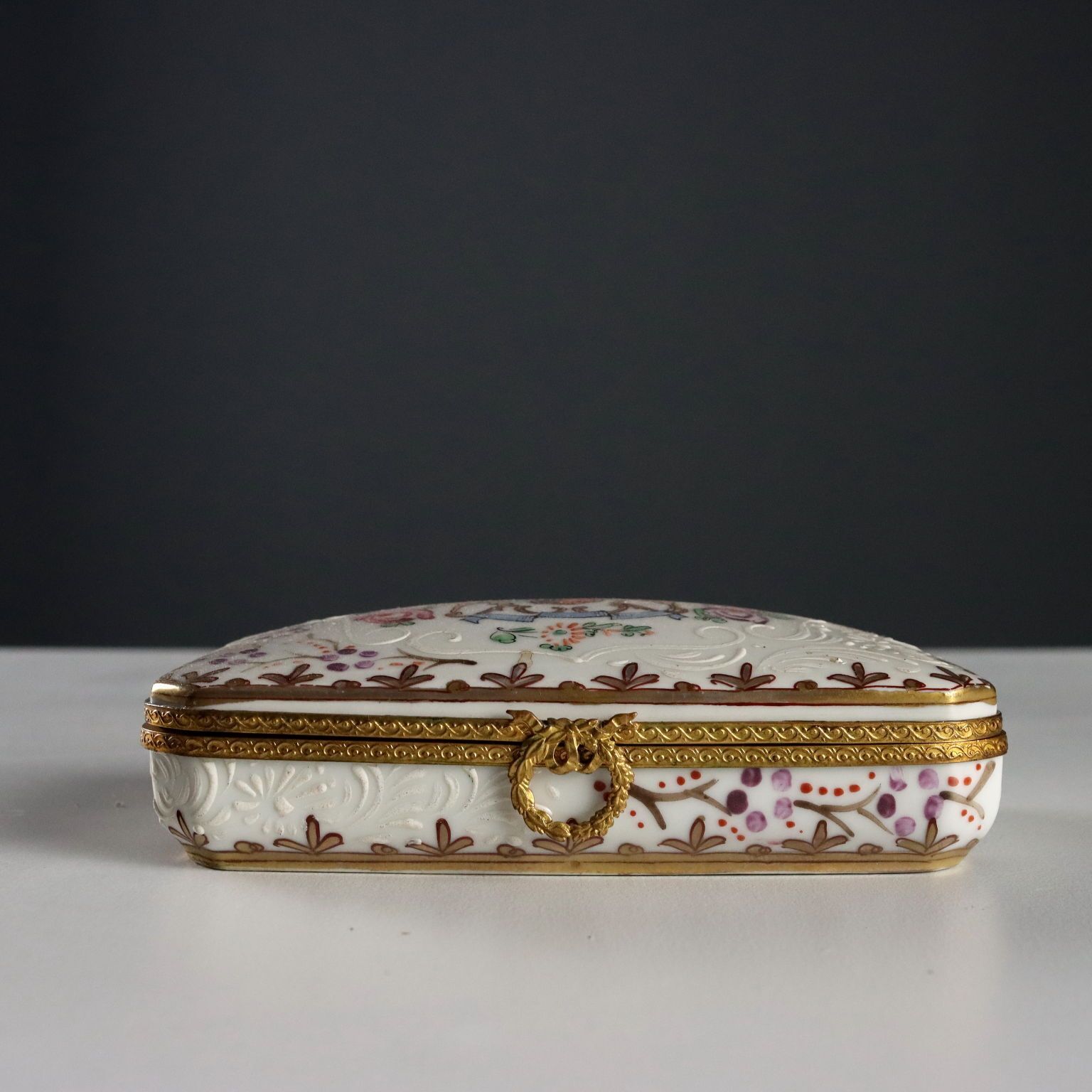 Antique Porcelain Box Edmé Samson Paris France XIX Century photo Home Decor