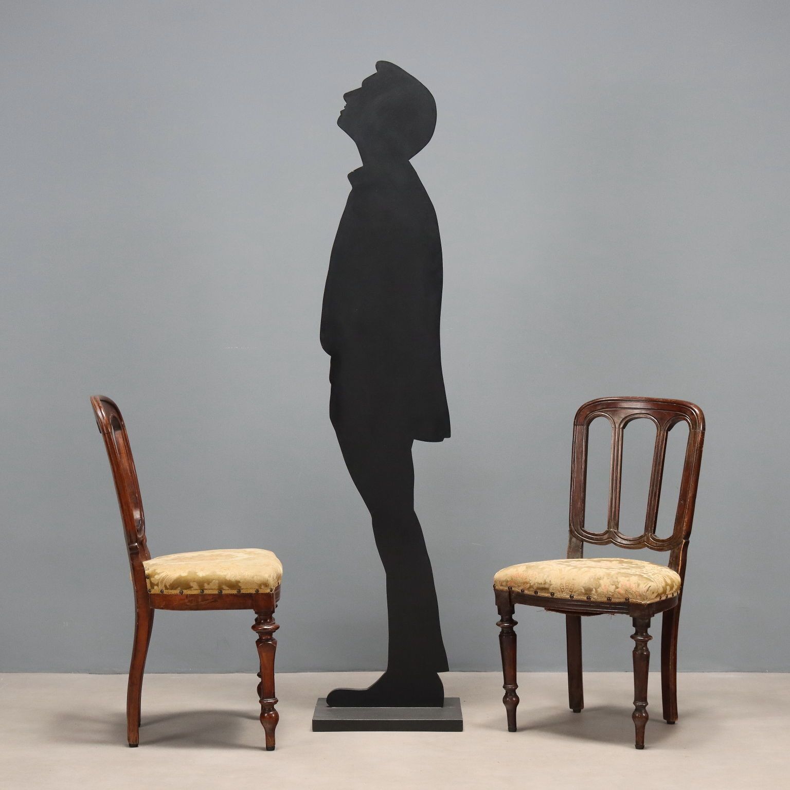 Antique Chairs Walnut Padded Seat Italy Late XIX Century photo for sale