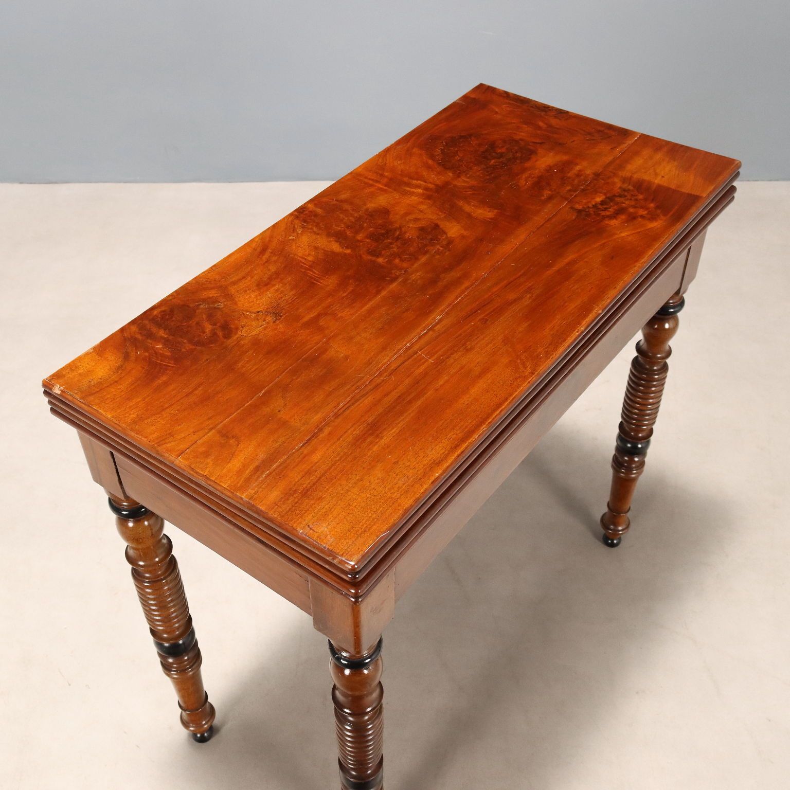 Antique Game Table Mahogany Oak Italy XIX Century photo 780.0