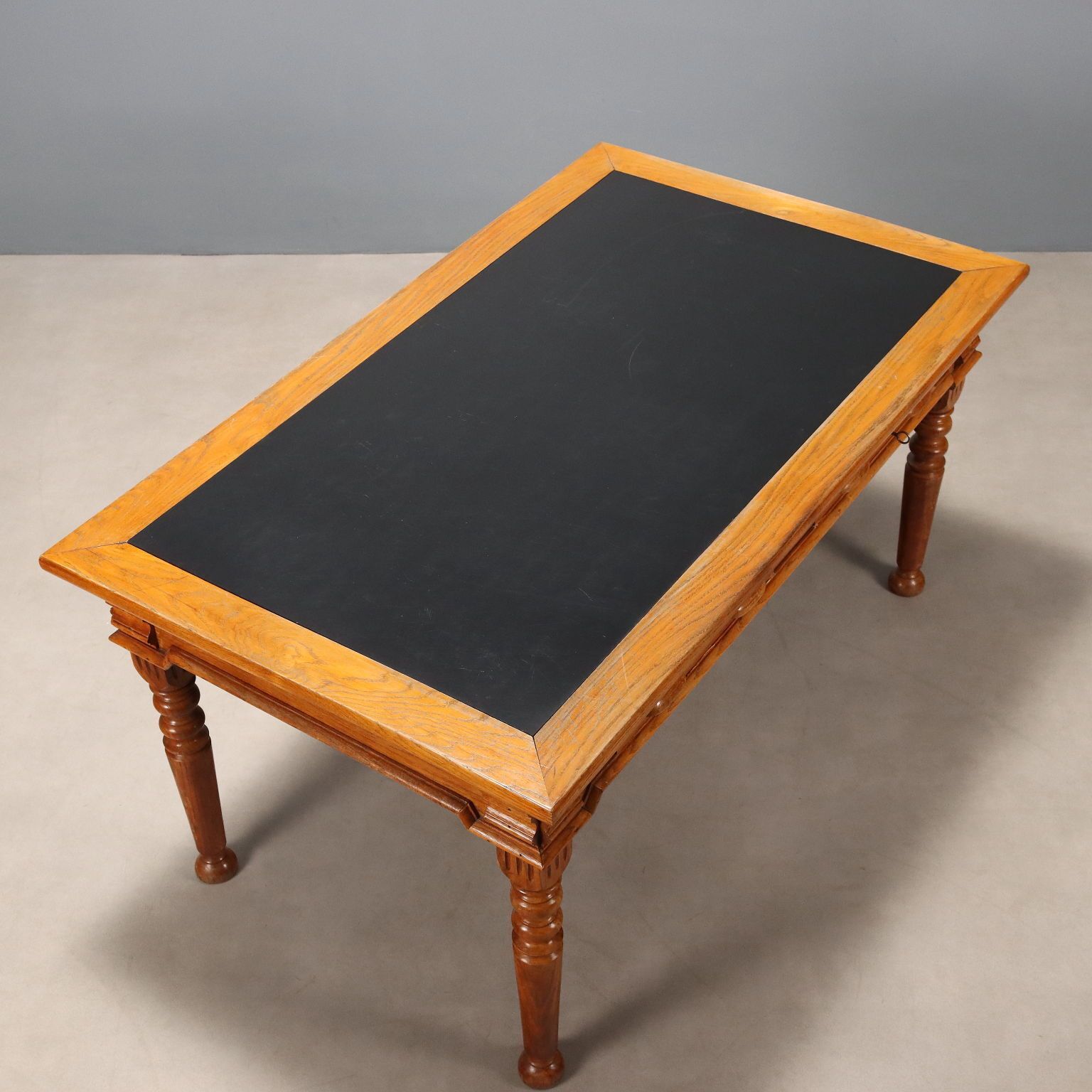 Antique Writing Desk Oak Black Laminate XX Century photo buy