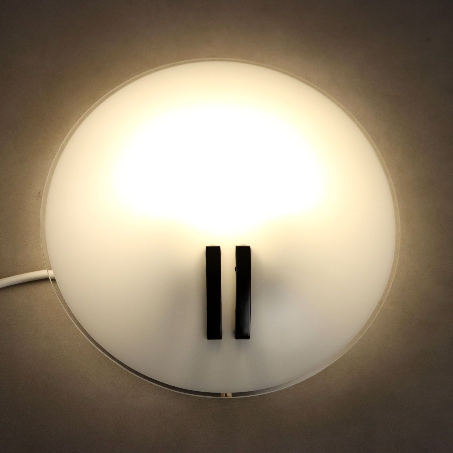 O Luce Perla Lamps Enamelled Aluminium Design B. Gecchelin 1970s photo vinterior