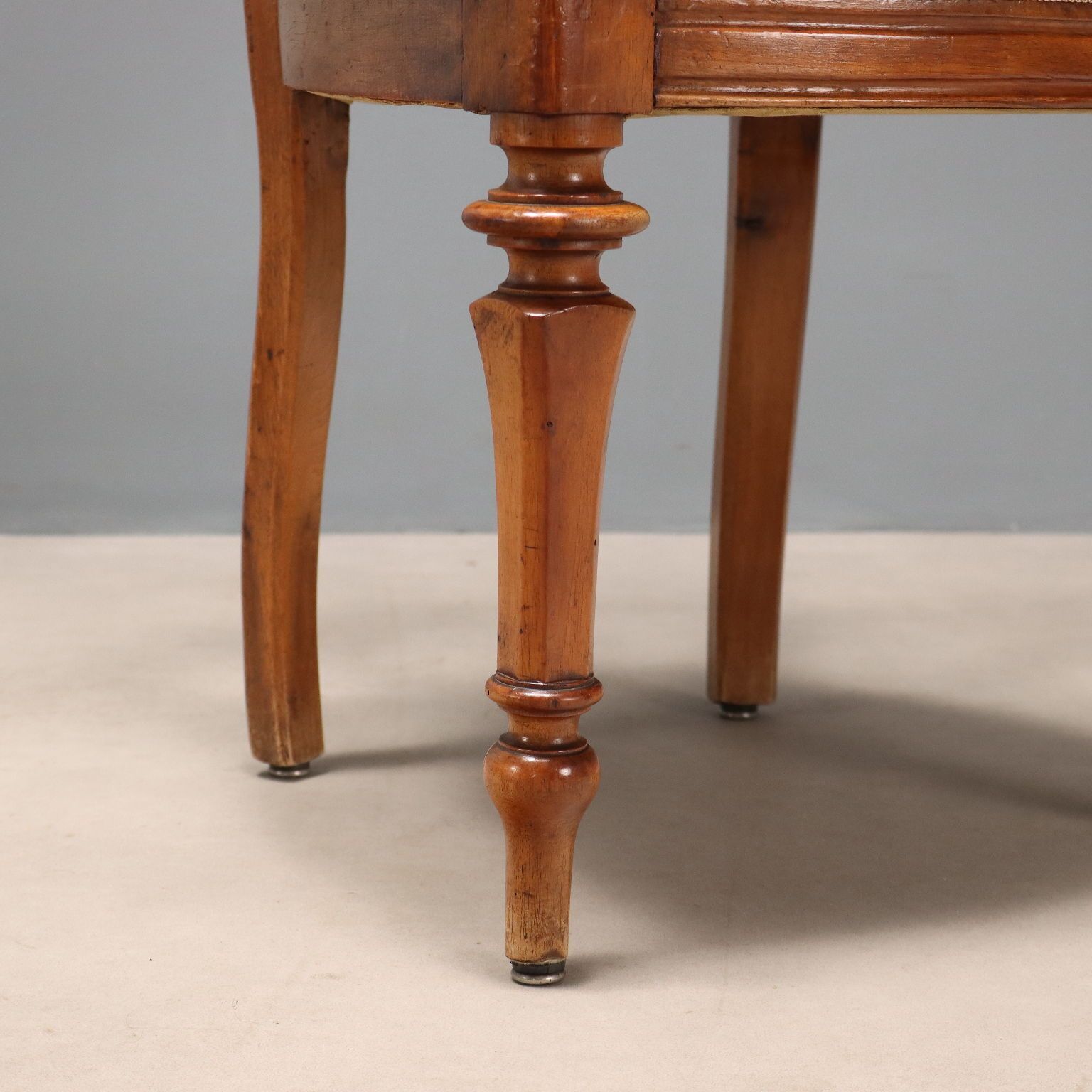 Antique Chairs Walnut Fabric Padding Italy Late XIX Century photo buy