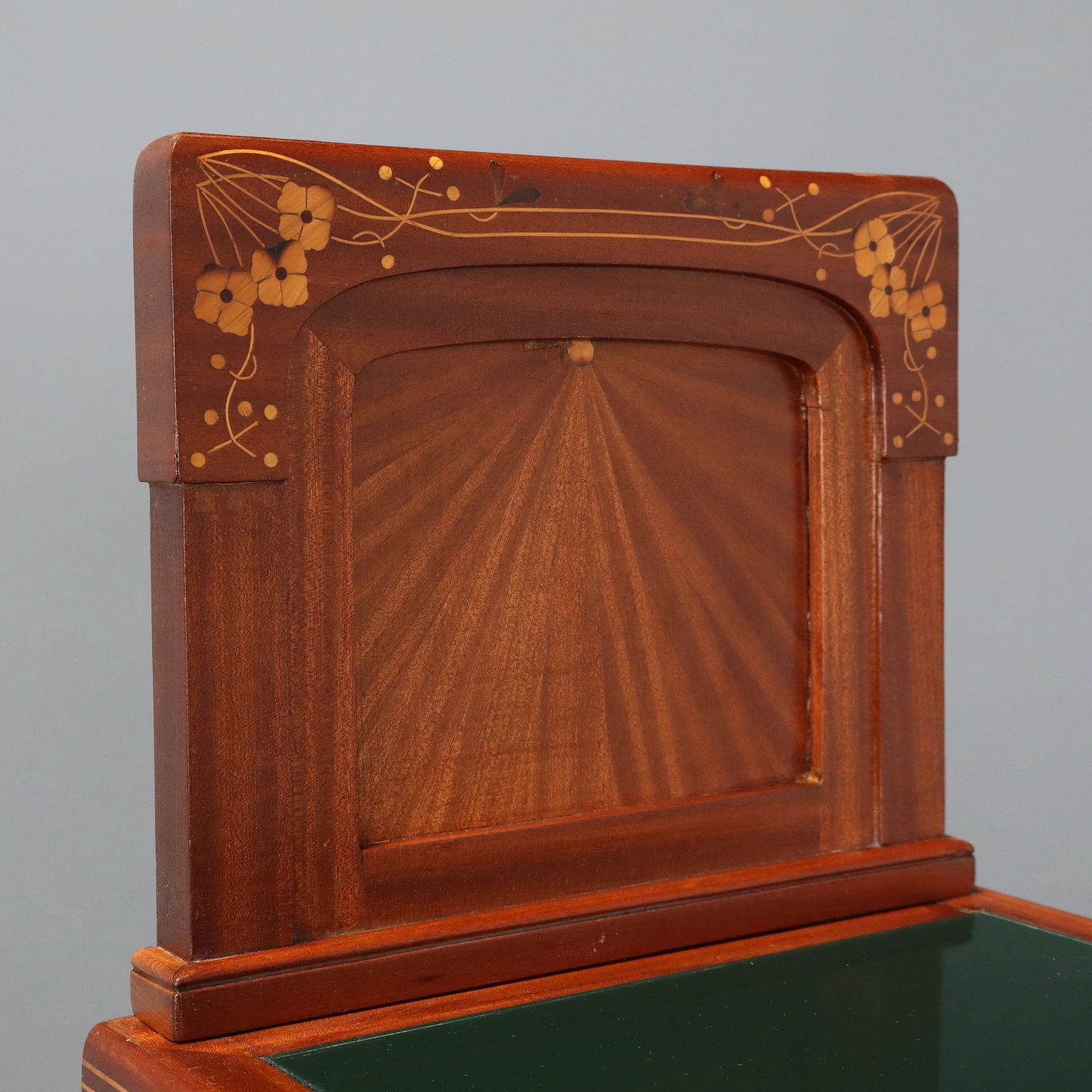 Antique Nightstands Mahogany Glass Italy XX Century photo 670.0