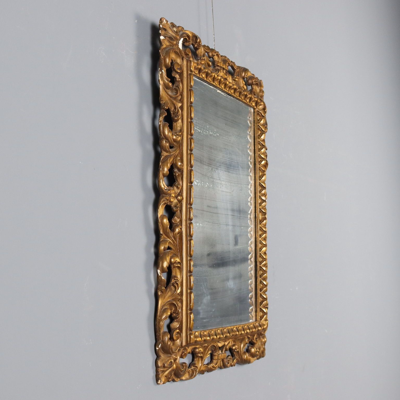 Antique Mirror Carved Gilded Wood Italy XX Century photo buy