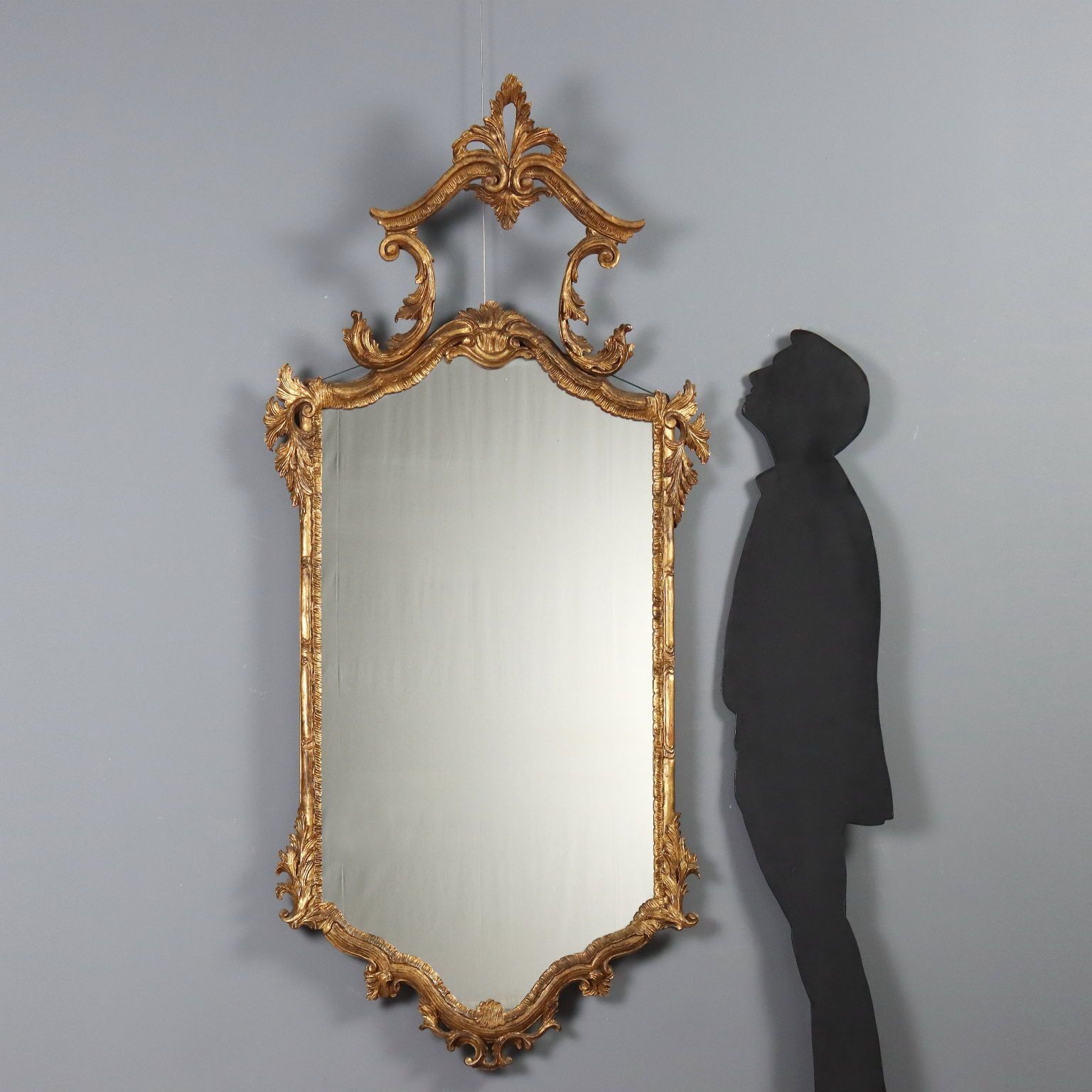 Antique Mirror Carved Gilded Wood Italy XIX Century photo for sale