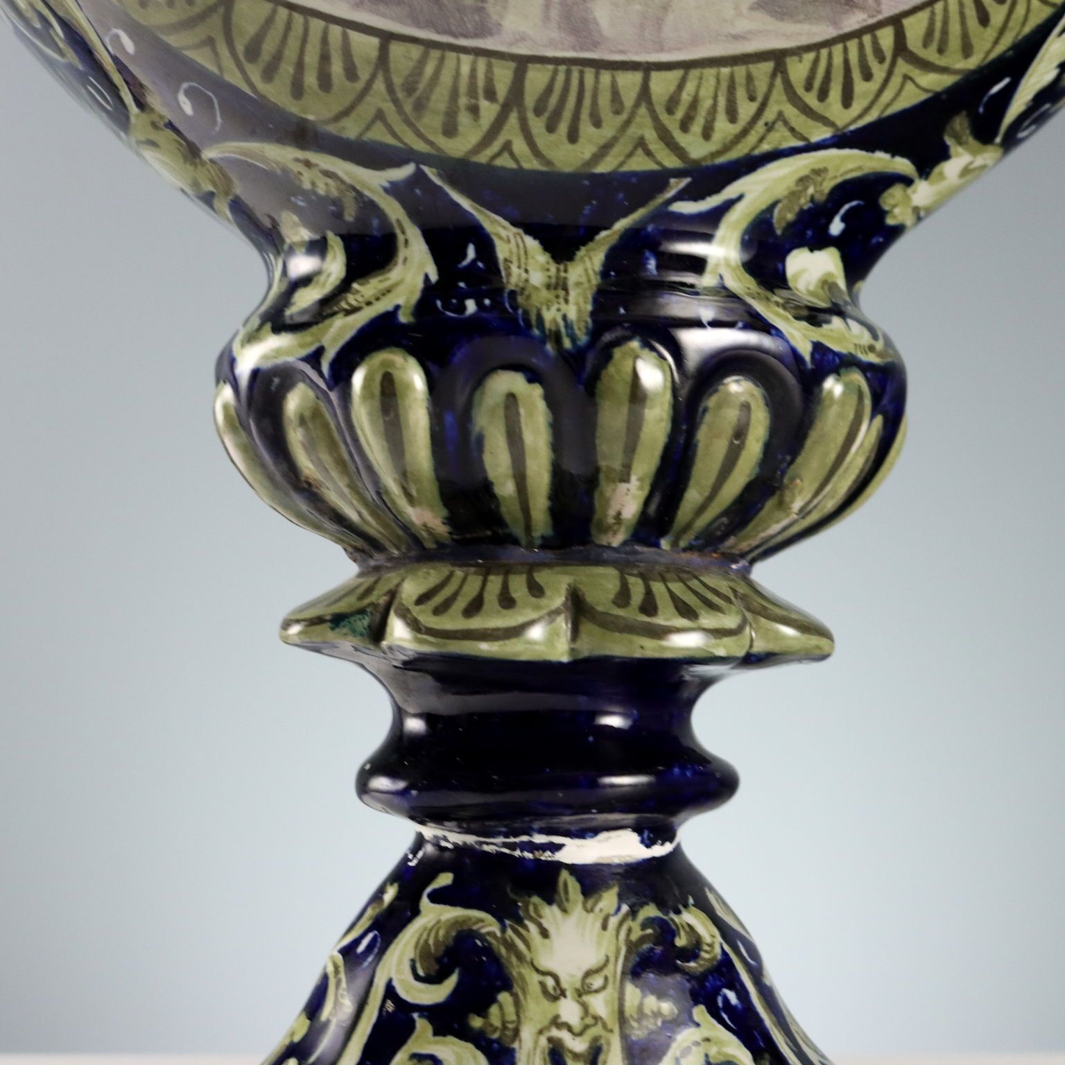 Amphorae Neo Renaissance Style Majolica Italy XIX Century photo buy