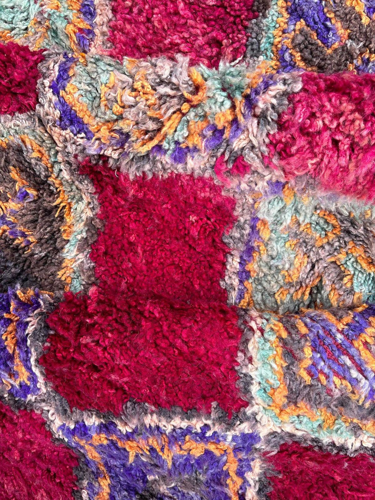 Large Vintage Moroccan Talsint Rug 200x370 Cm – Handmade Berber Wool Rug – Rare Tribal Area Rug – Authentic Moroccan Carpet photo vintage