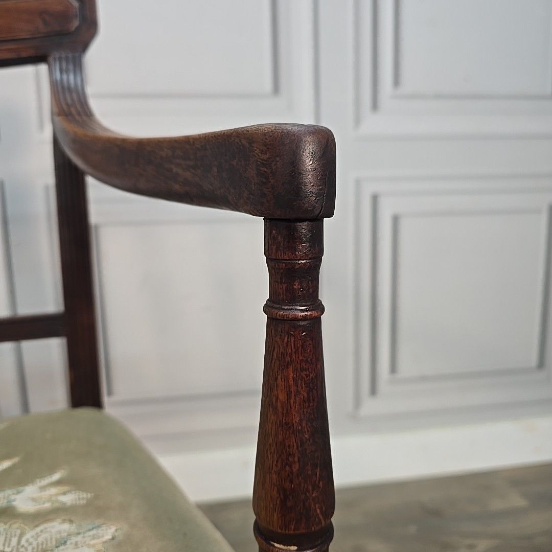 photo furniture Antique Mahogany Armchair Georgian Revival Desk Chair Carver Elbow Seat