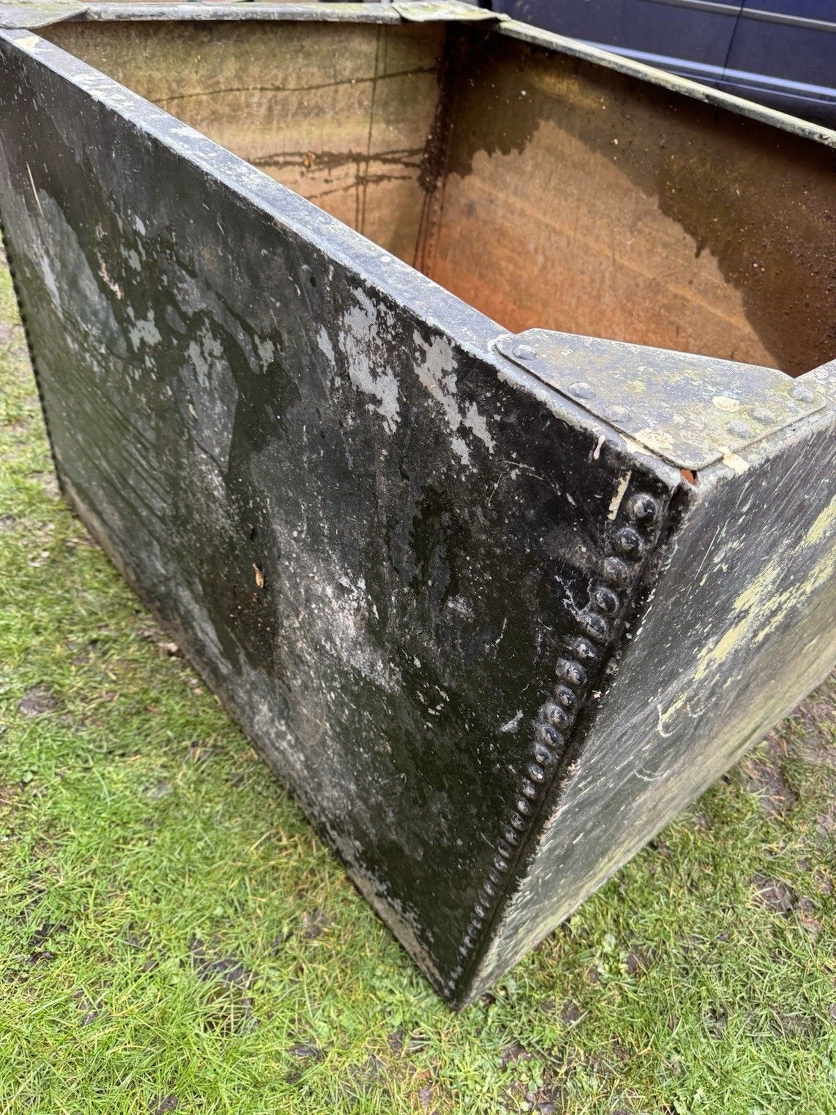 Riveted Galvanised Trough Garden Planter /  Raised Flower Bed Plant Pot Log Store Z10 photo buy