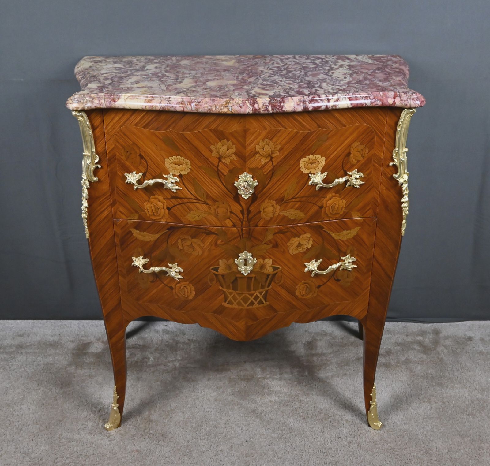 photo buy Small Marquetry Commode, Louis XV Style – Early 20th Century