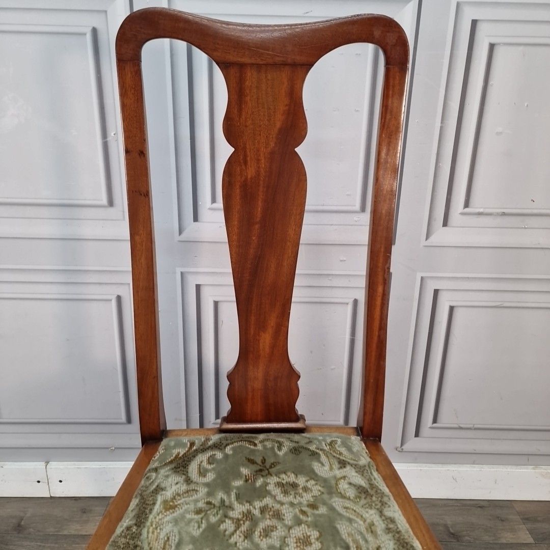 Antique Dining Hall Chair Queen Anne Style Walnut Cabriole Leg Desk Bedroom photo buy
