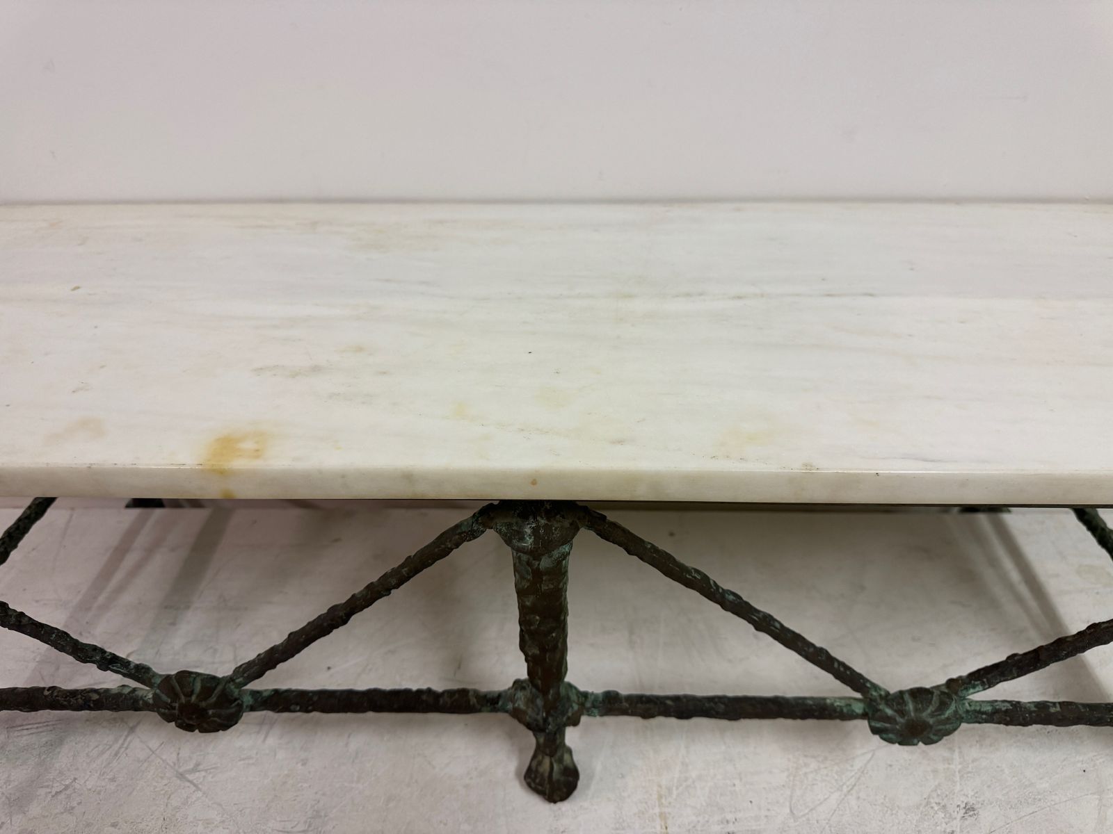 Bronze And Marble Wall Hung Console In The Style Of Giacometti photo vintage
