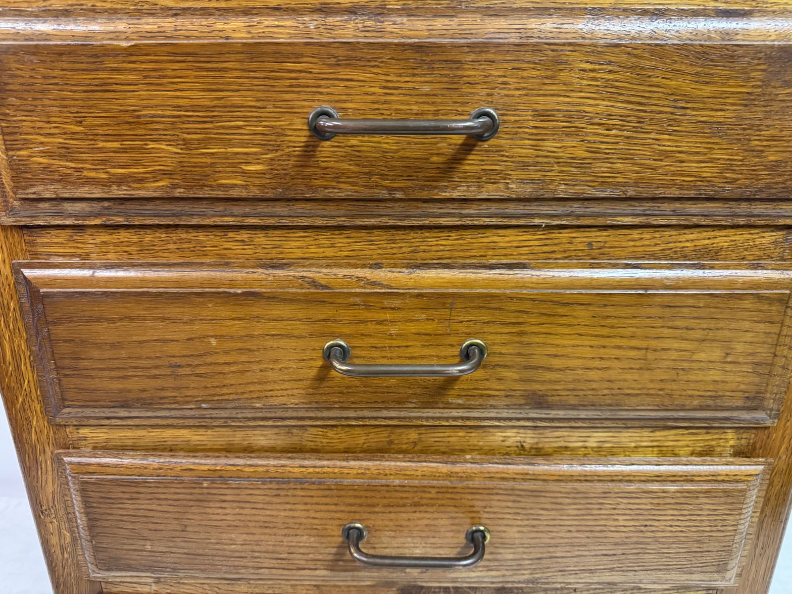 1950s French Tall Oak Chest Of Drawers photo vinterior