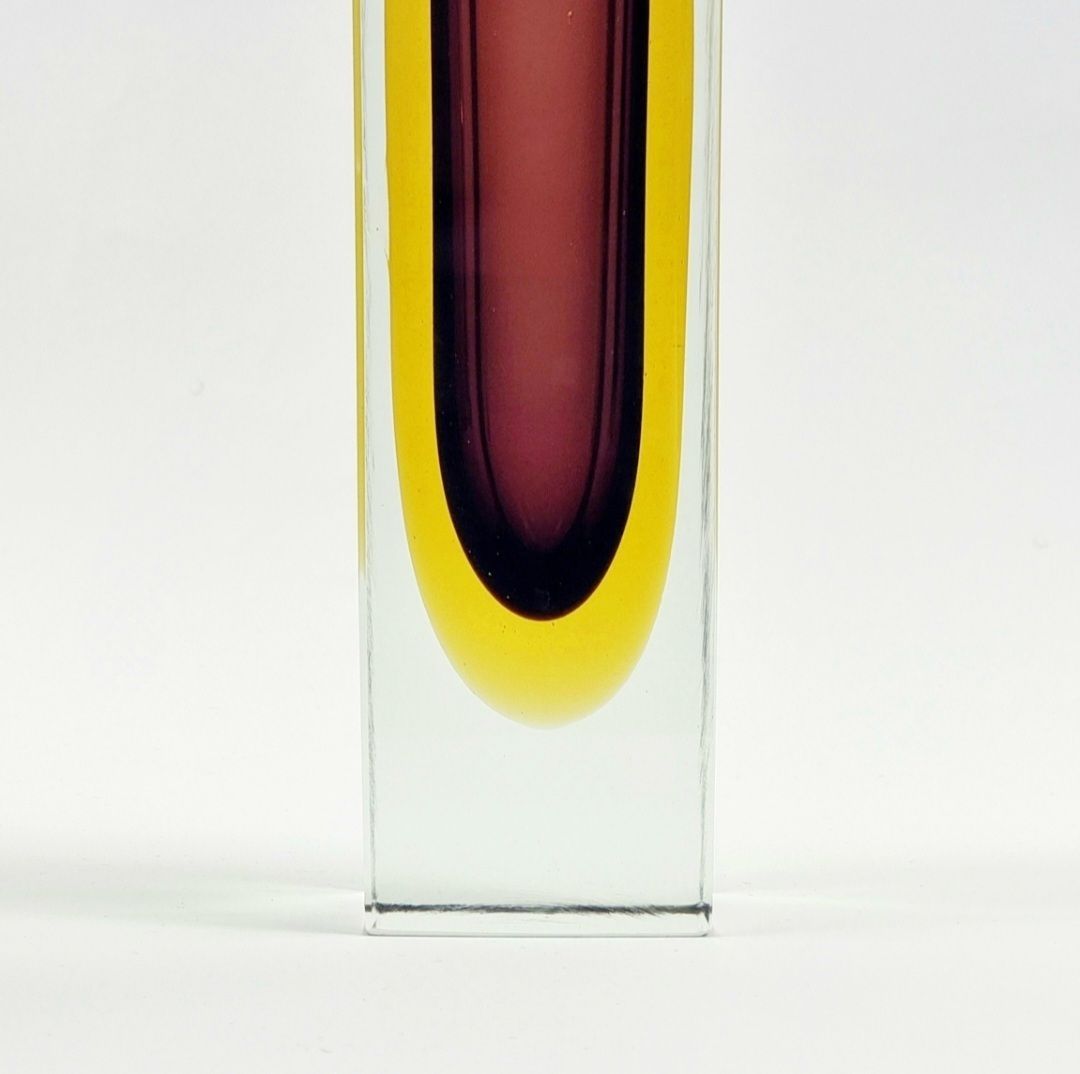 Xxl Mid Century Modern Sommerso Murano Glass Vase By Flavio Poli For Alessandro Mandruzzato, Italy, 1970s photo Home Decor