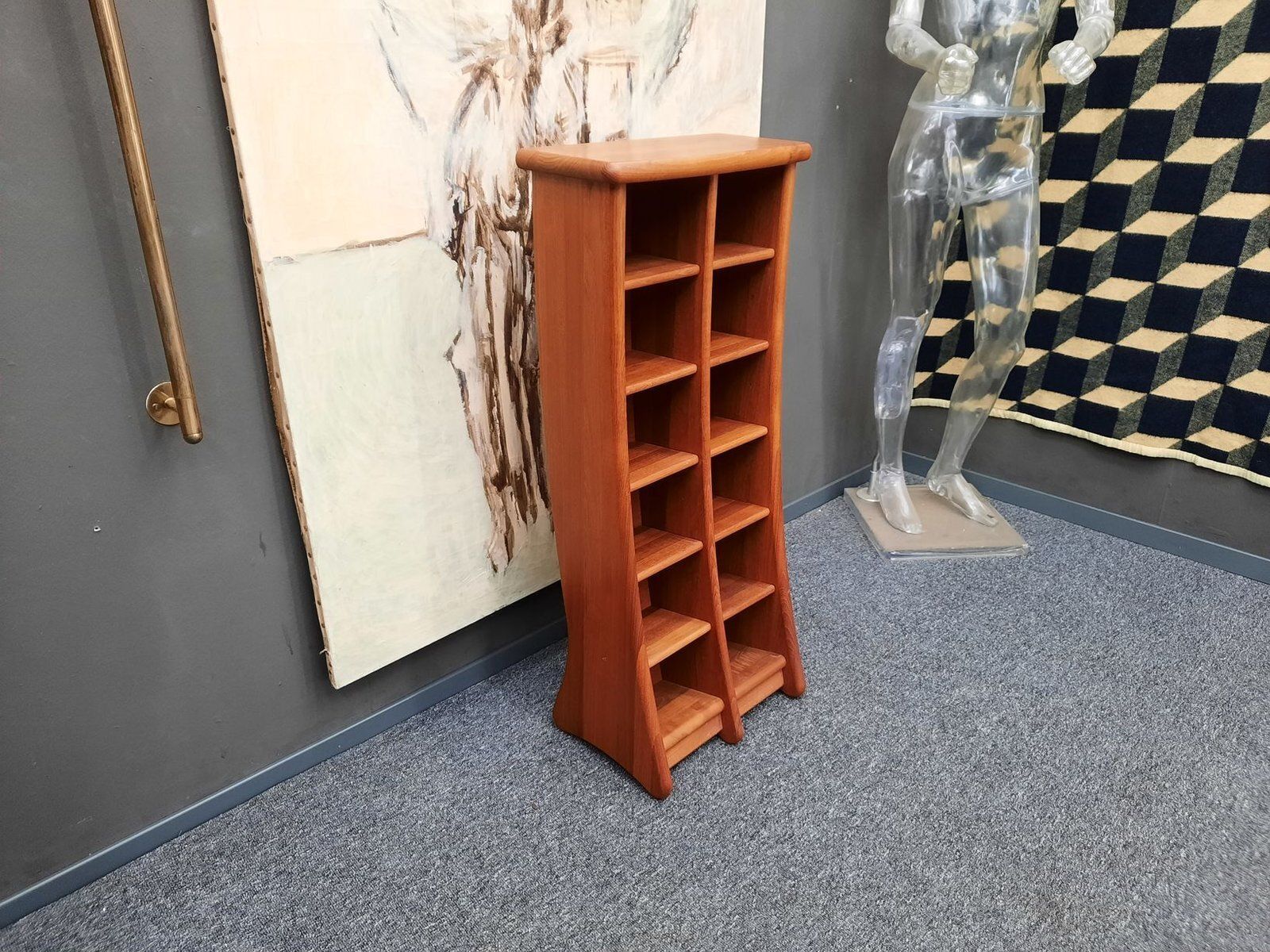Freestanding Teak Shelf By Beni Møbler Denmark 1970s photo for sale