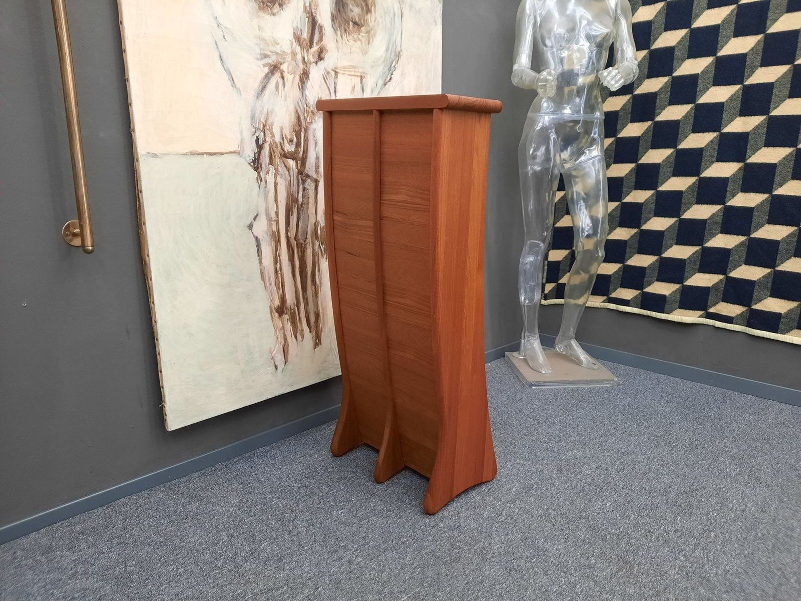 Freestanding Teak Shelf By Beni Møbler Denmark 1970s photo vintage