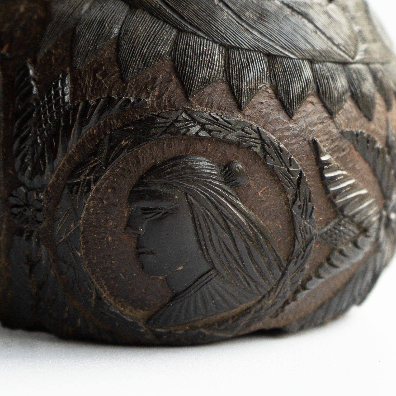 Antique Sailors Bugbear, Naive Folk Art Carved Coconut, Late 18th/Early 19th C. photo furniture