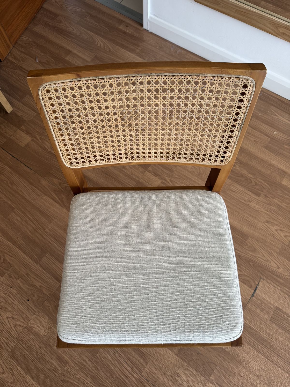 Set Of 4 Wooden Rattan Dining Chair photo Furniture
