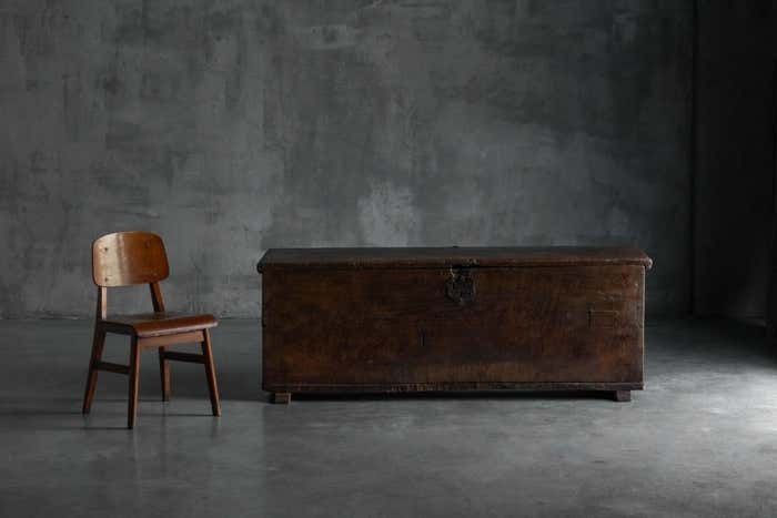 Antique Wooden Storage Chest, France, Late 18th Century photo Furniture