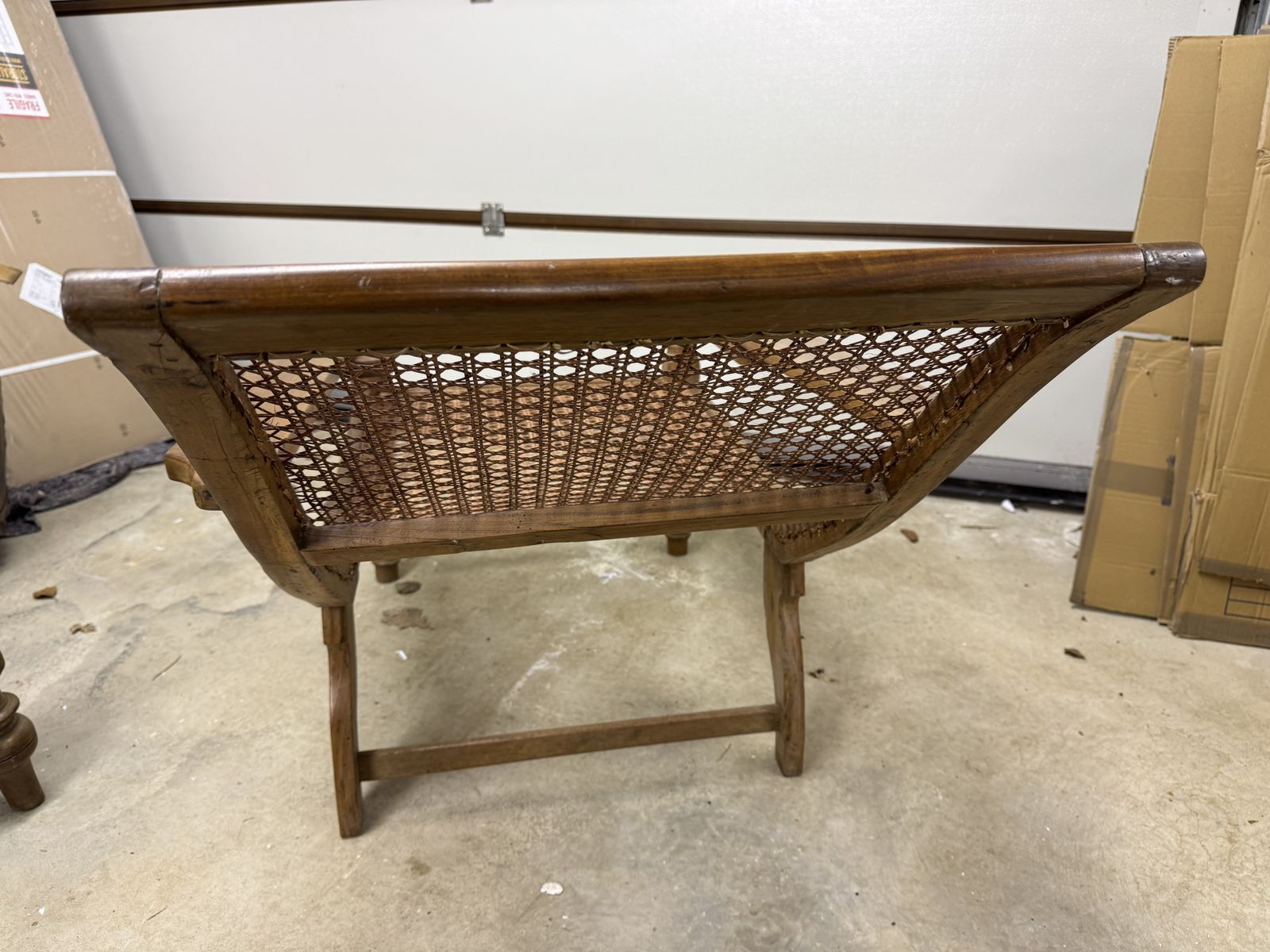 Late 19th Early 29th Century Teak Colonial Planter’s Chair With Rattan Weave photo Furniture