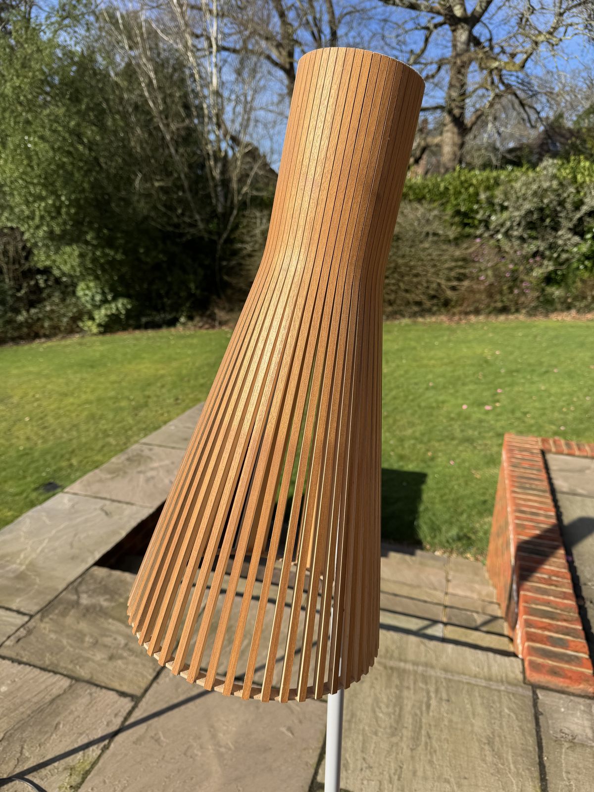 A Pair Of Secto 4210 Floor Lamps With Light Birch Shades photo furniture