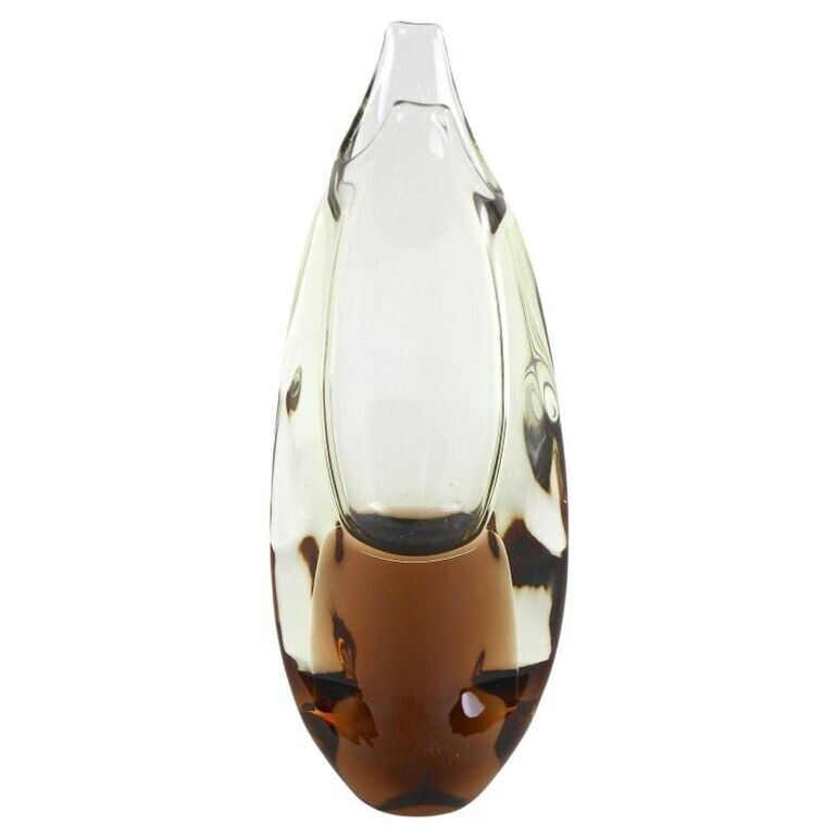 20th Century Murano Glass Vase   Amber/ Brown, Italy Ca. 1960 photo furniture