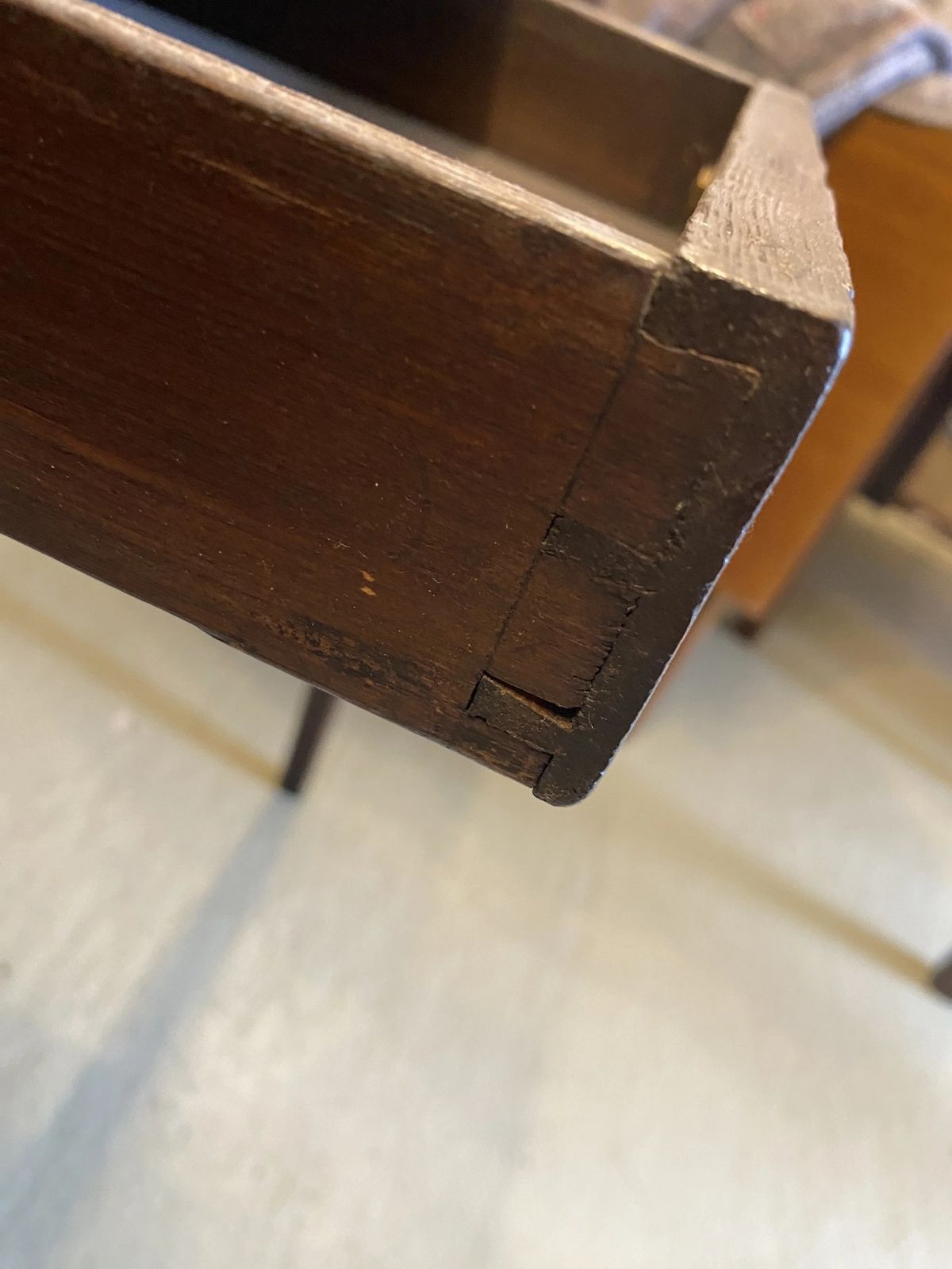 Antique Georgian Oak Country Side Table With Single Drawer photo vinterior