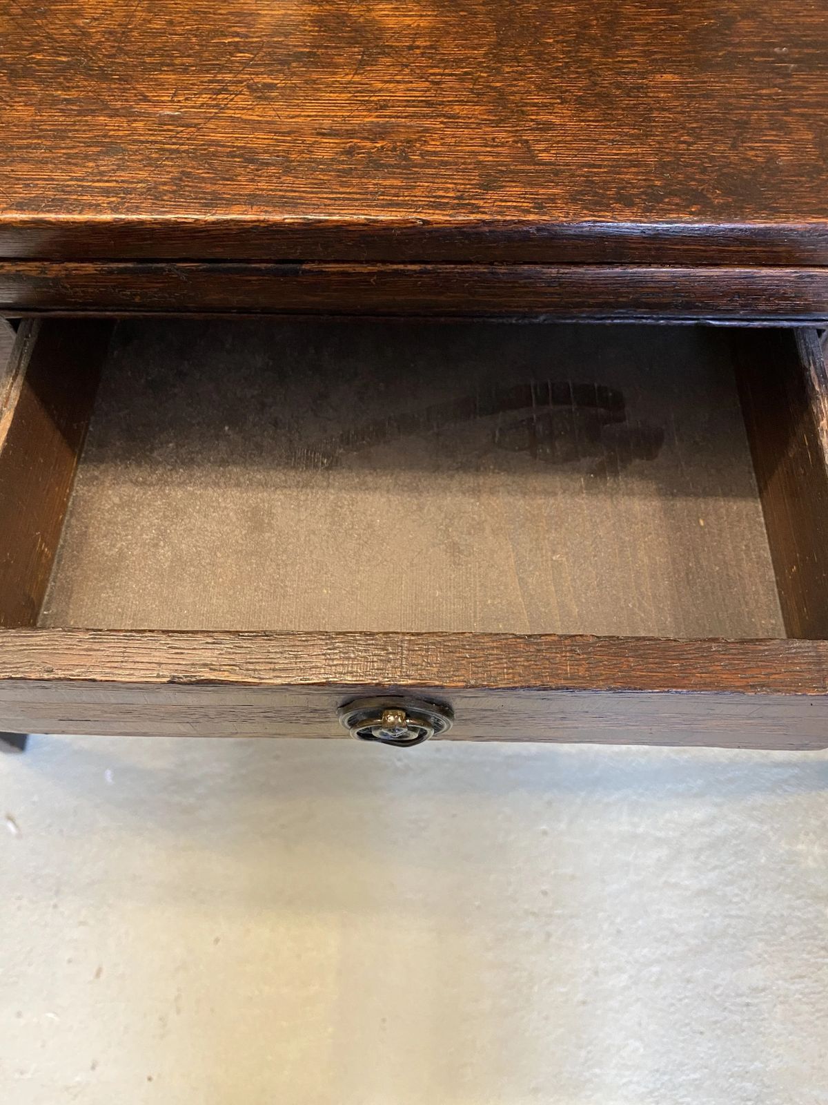 photo furniture Antique Georgian Oak Country Side Table With Single Drawer