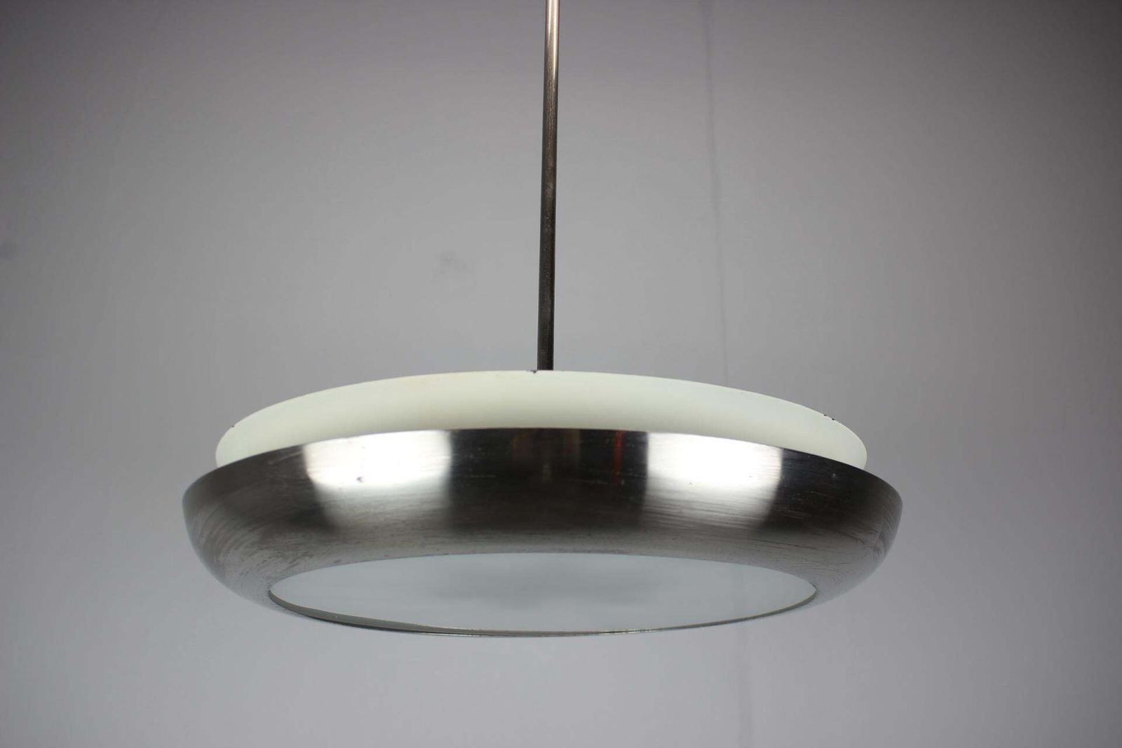 Art Deco Ufo Pendant Chandelier By Josef Hůrka For Napako, 1930s photo Lighting