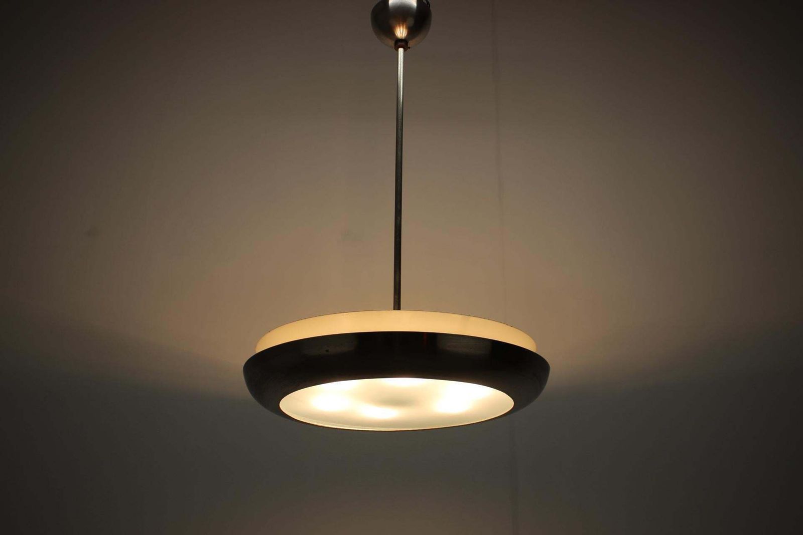 1093.0 Art Deco Ufo Pendant Chandelier By Josef Hůrka For Napako, 1930s photo