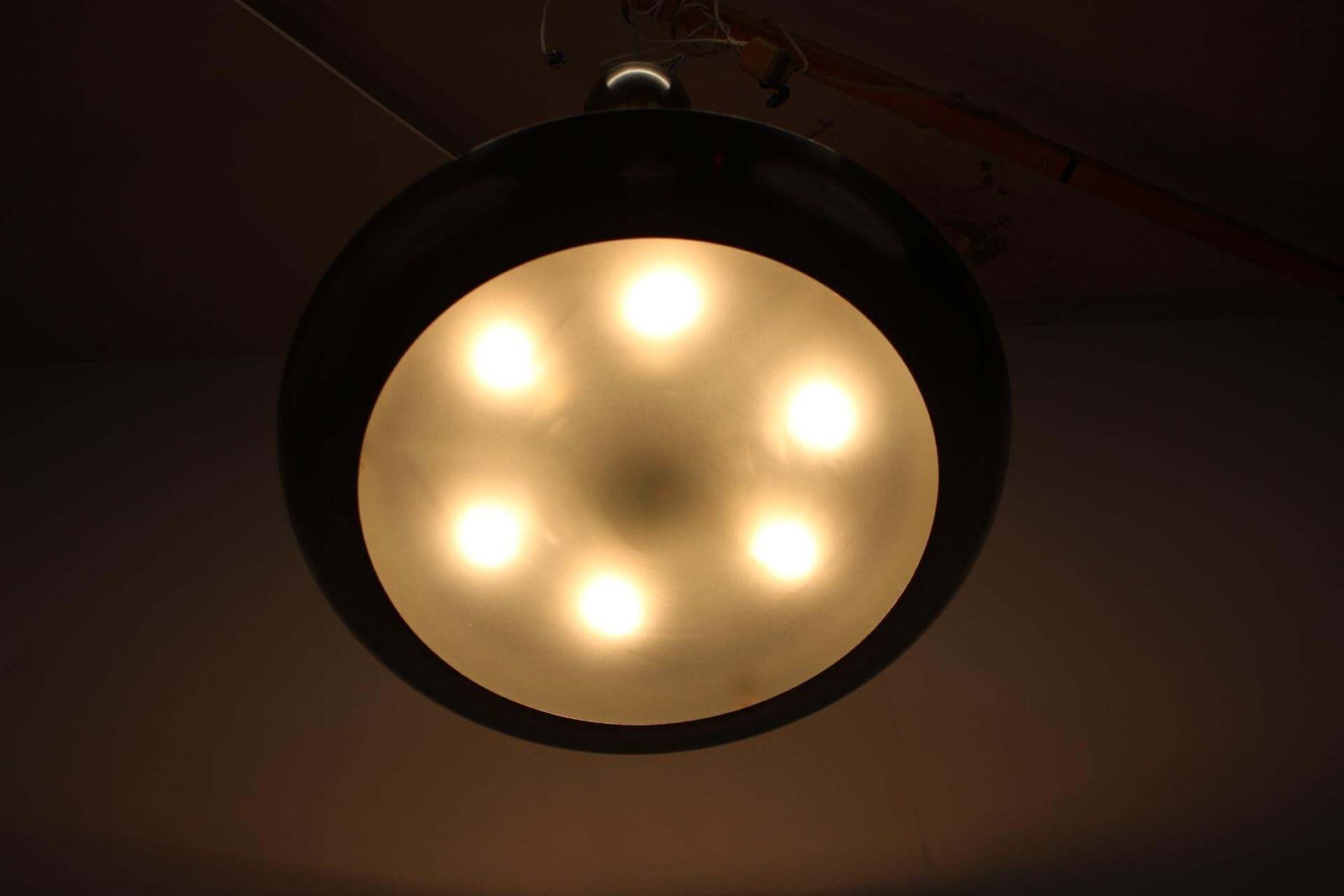 photo vinterior Art Deco Ufo Pendant Chandelier By Josef Hůrka For Napako, 1930s