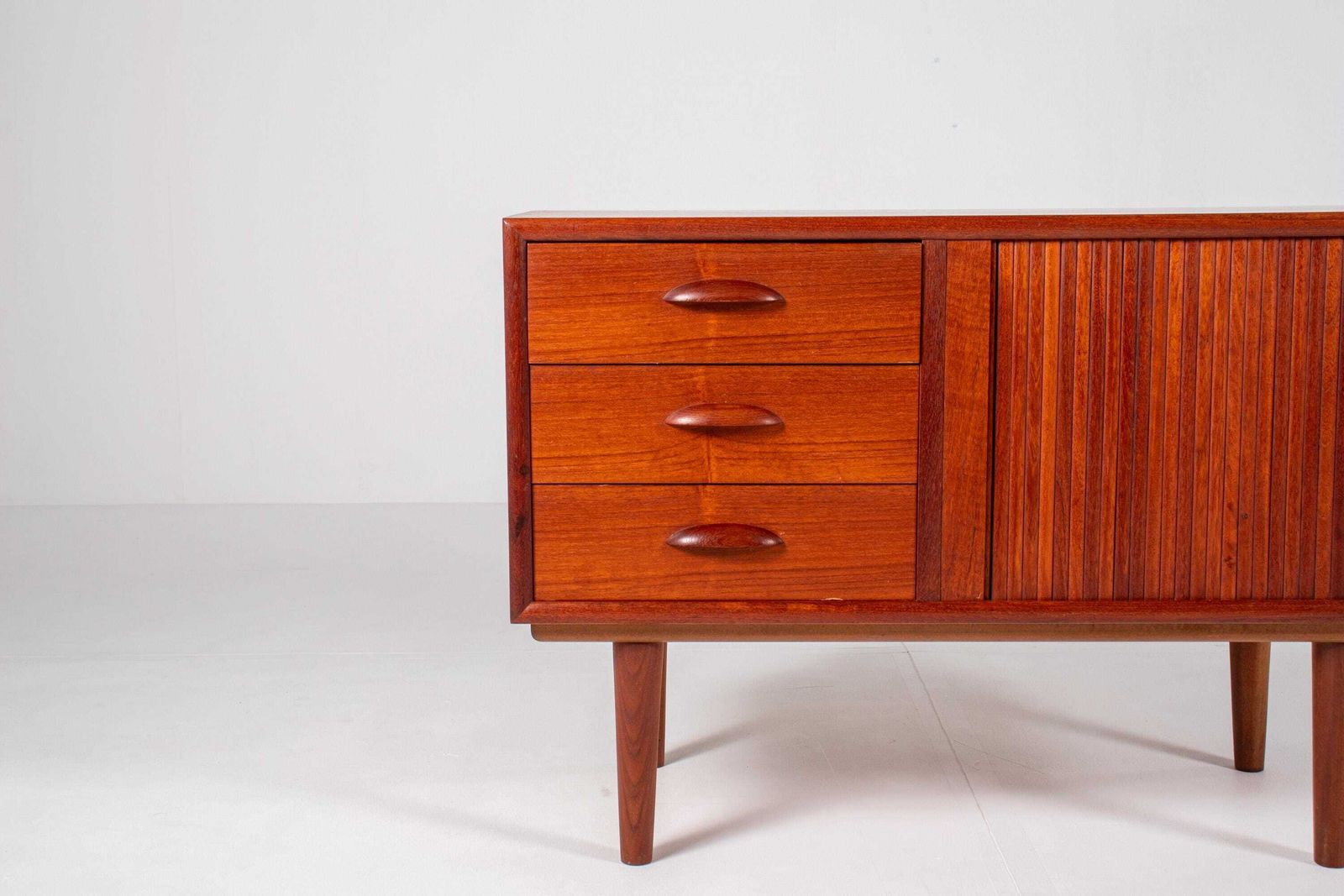Danish Teak Sideboard With Tambour Door – Mid Century Modern, 1960s photo 1037.0
