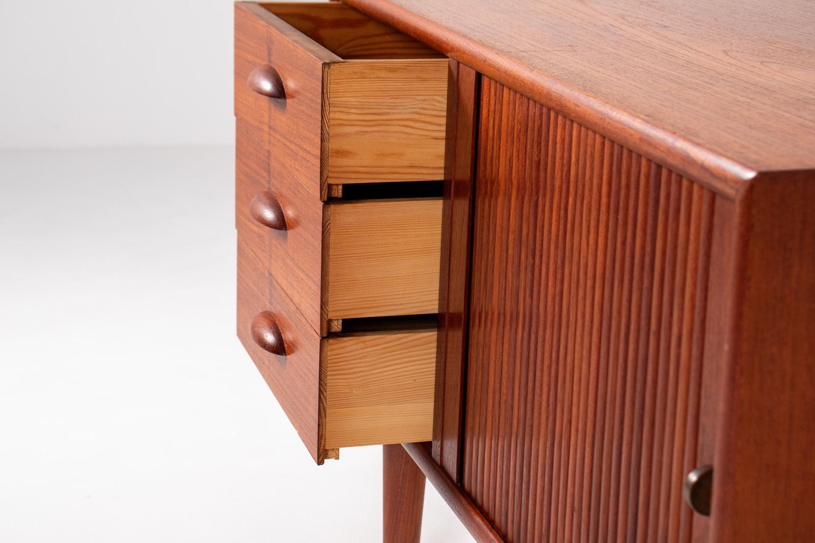 1037.0 Danish Teak Sideboard With Tambour Door – Mid Century Modern, 1960s photo